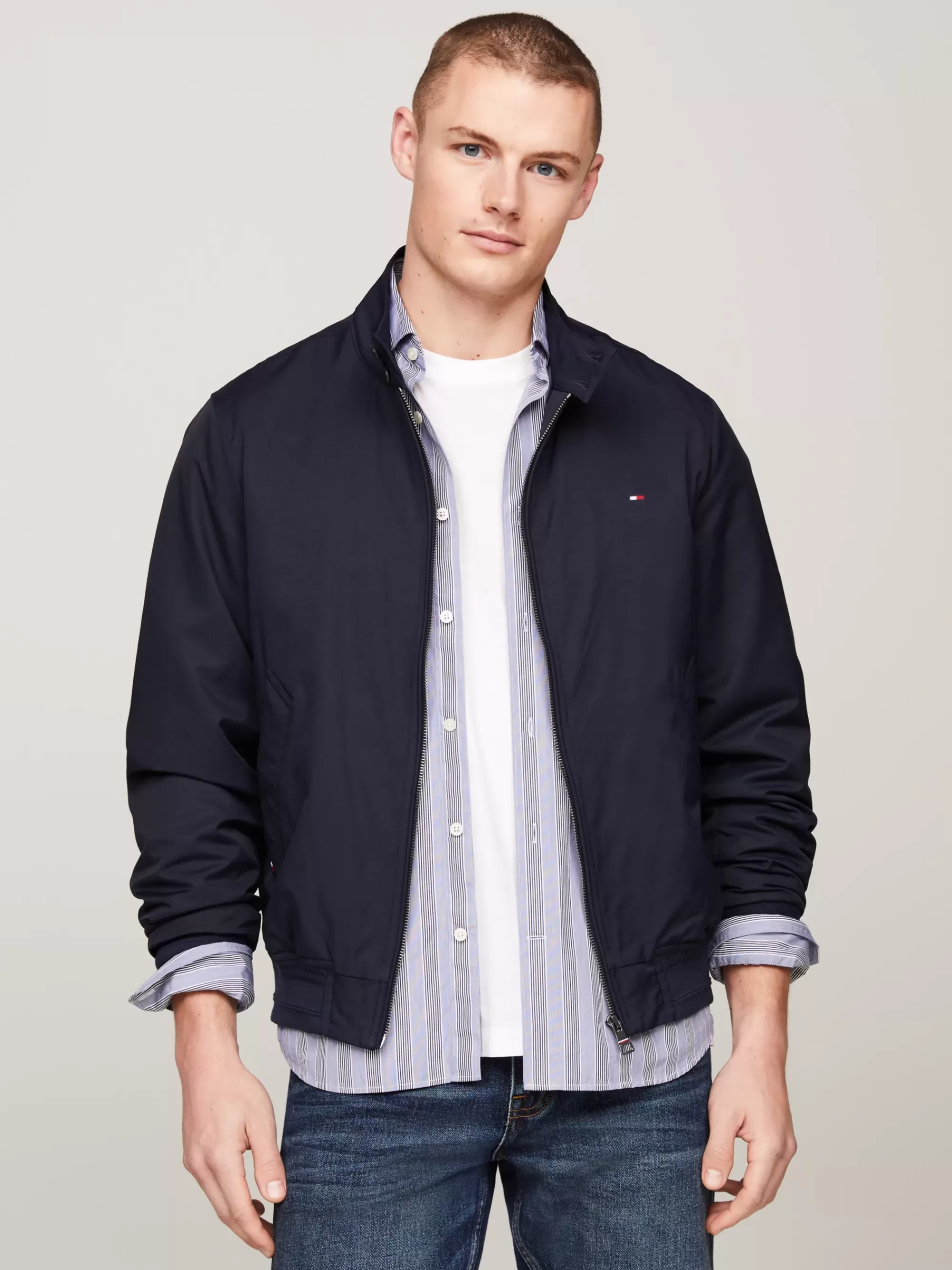 Jassen & Jacks | Bomberjacks*Tommy Hilfiger Gewatteerd Harrington-jack Met TH Warm DESERT SKY