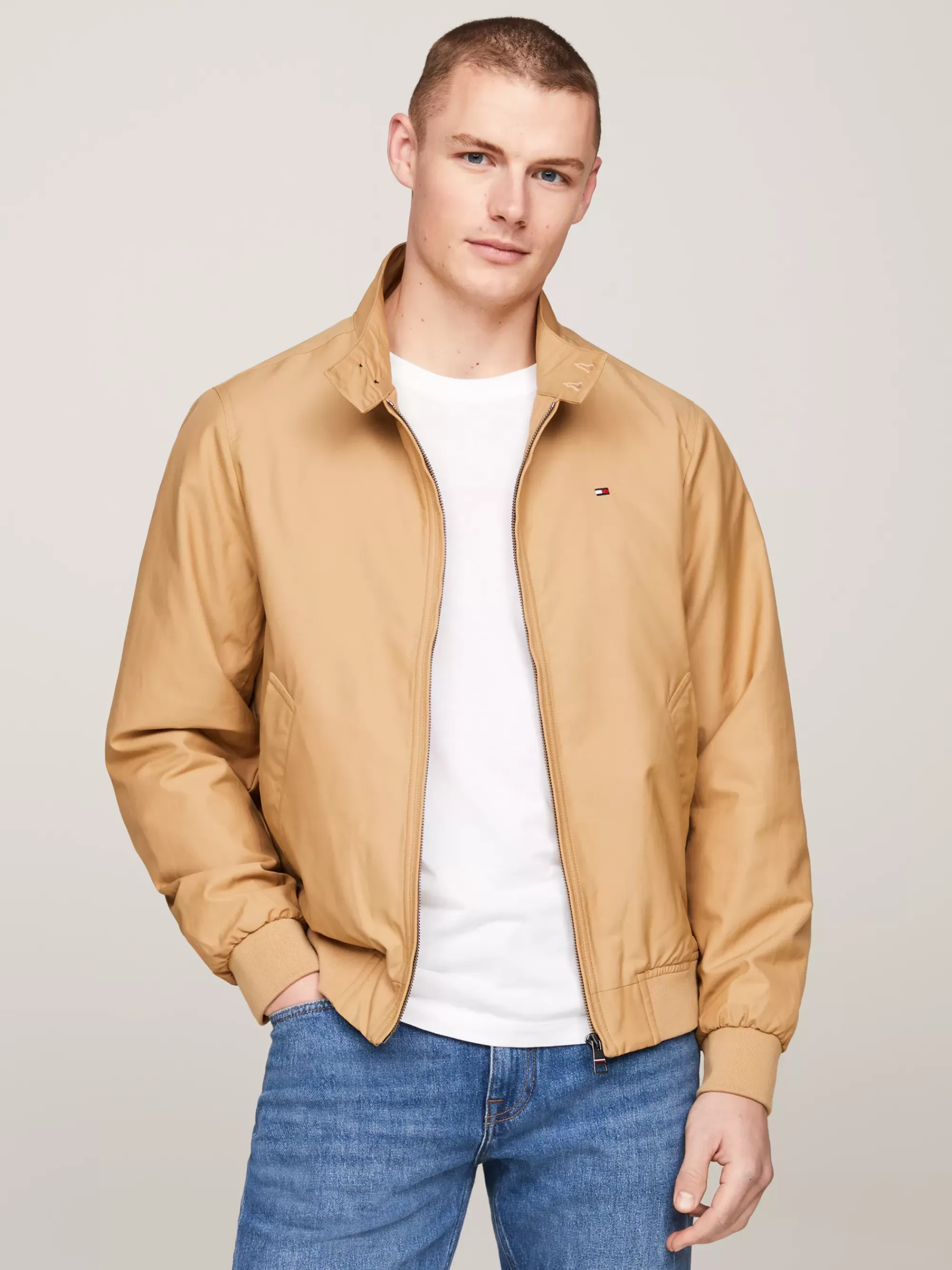 Bomberjacks*Tommy Hilfiger Gewatteerd Harrington-jack Met TH Warm CLASSIC KHAKI