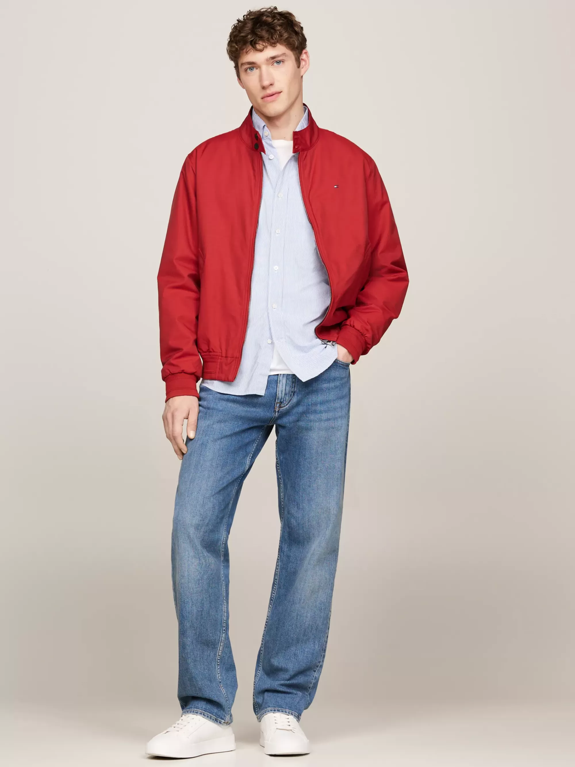 Jassen & Jacks | Bomberjacks*Tommy Hilfiger Gewatteerd Harrington-jack Met TH Warm DARK MAGMA