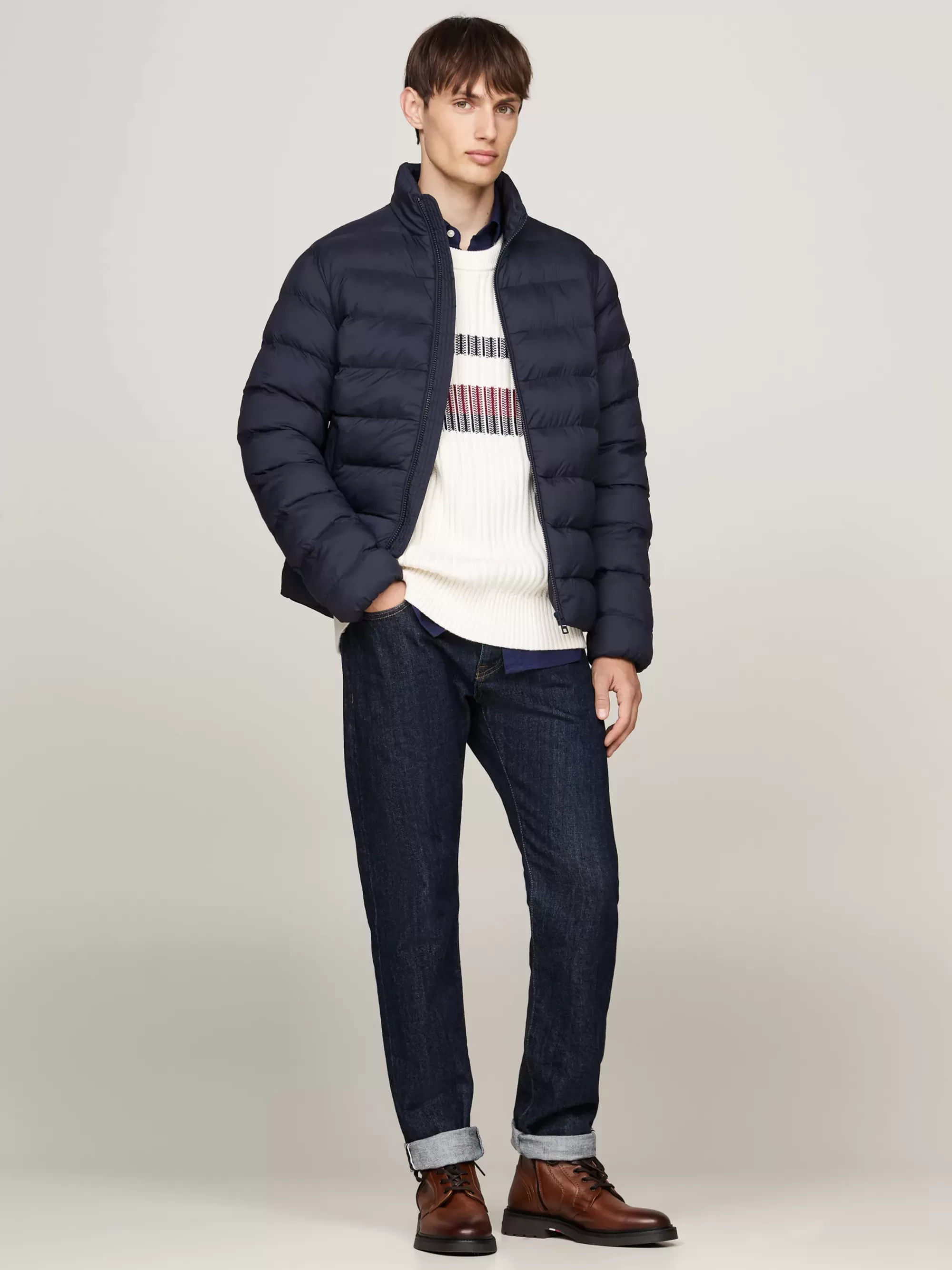 Jassen & Jacks*Tommy Hilfiger Gewatteerd Jack Met Thermo-isolatie DESERT SKY