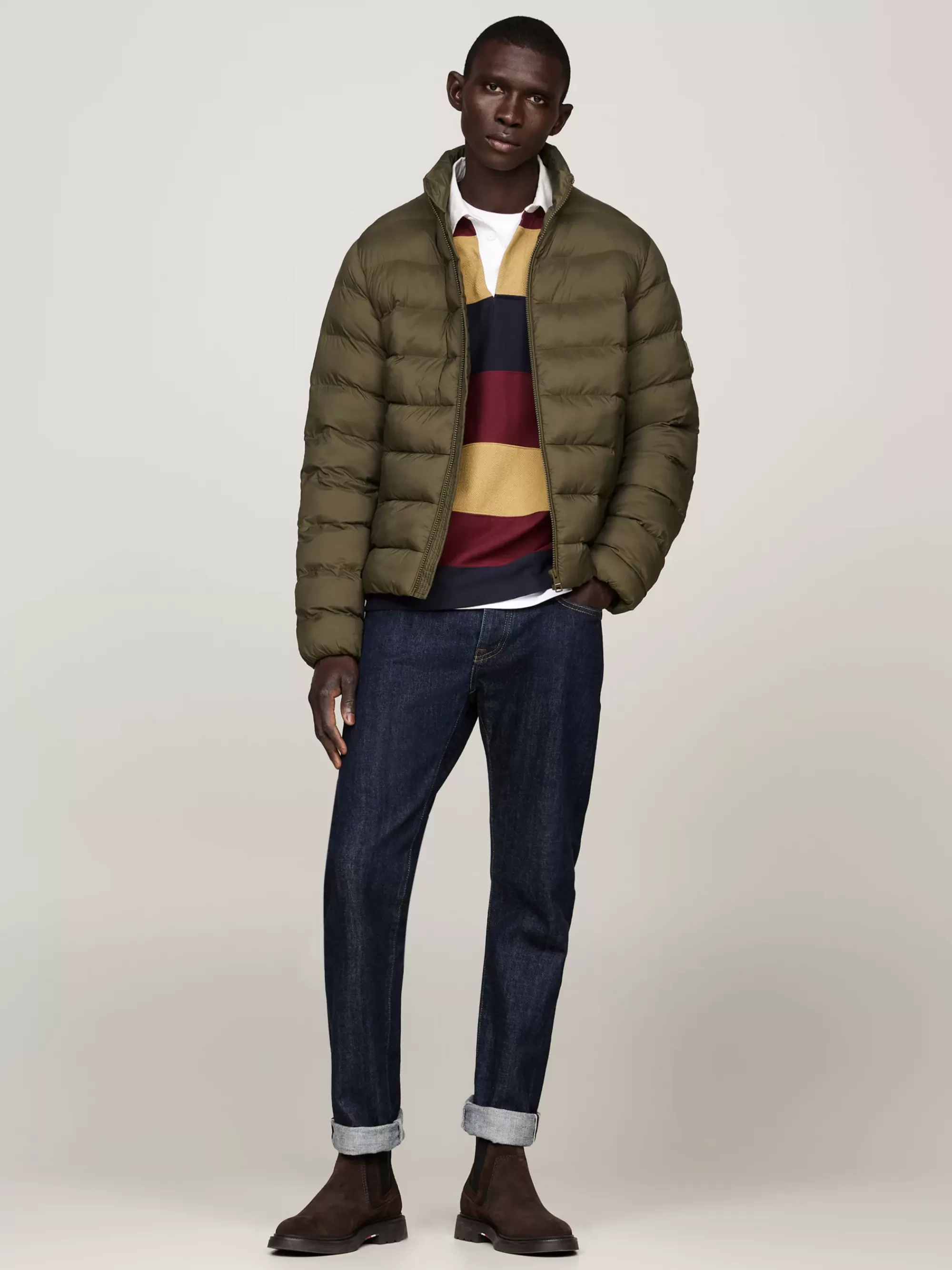 Jassen & Jacks*Tommy Hilfiger Gewatteerd Jack Met Thermo-isolatie ARMY GREEN