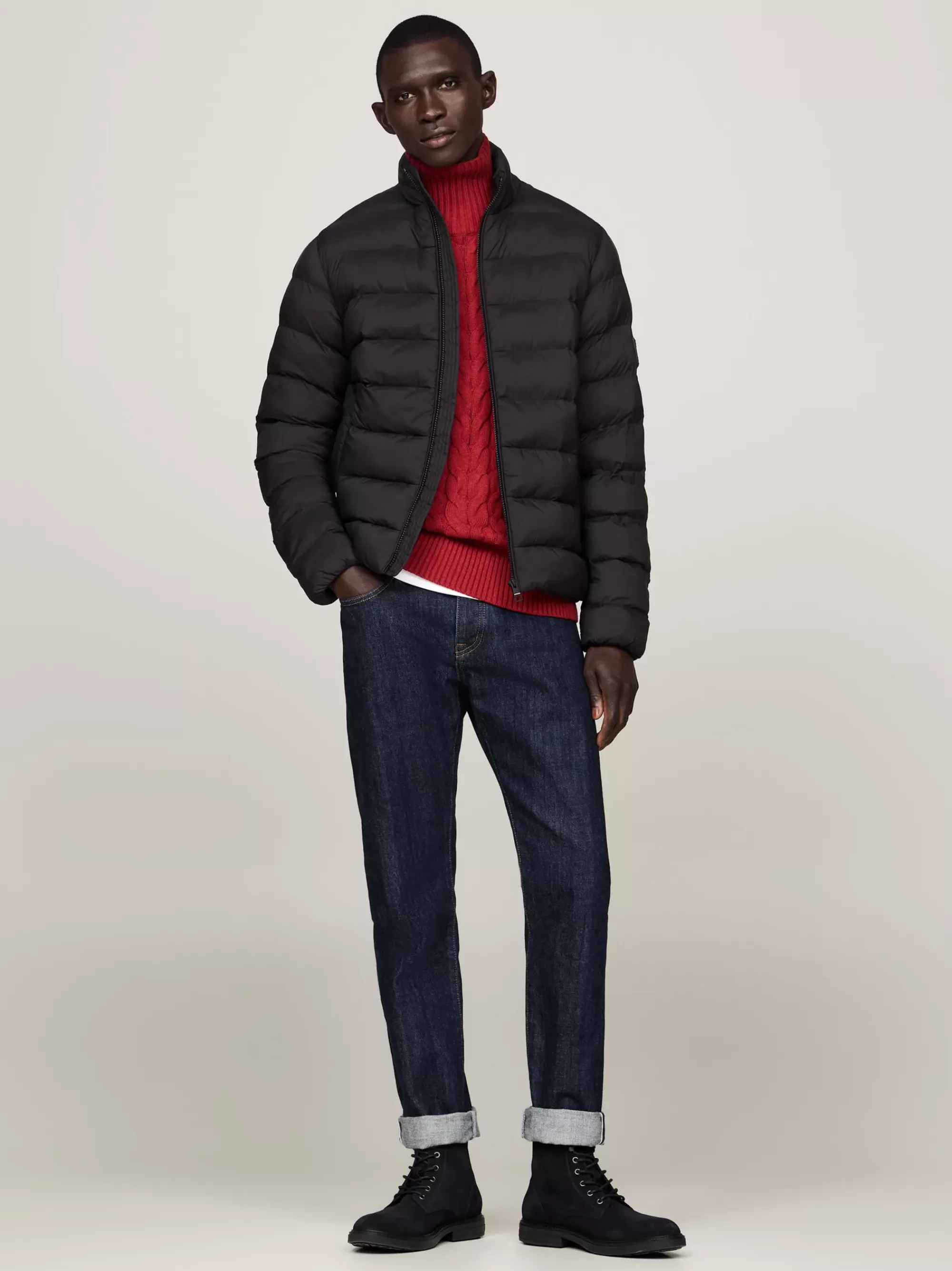 Jassen & Jacks*Tommy Hilfiger Gewatteerd Jack Met Thermo-isolatie BLACK