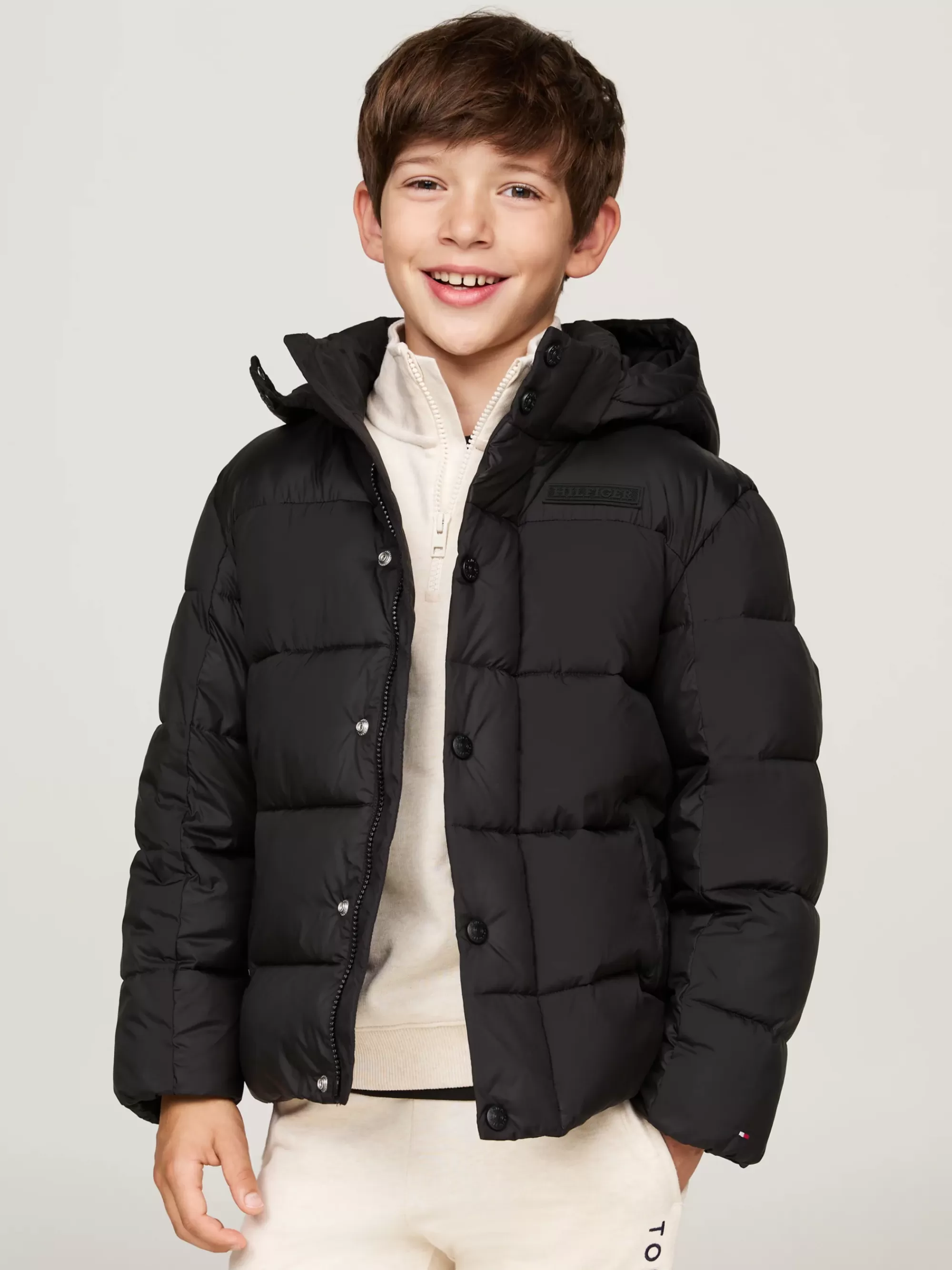 Jassen*Tommy Hilfiger Gewatteerd Relaxed Fit Jack BLACK