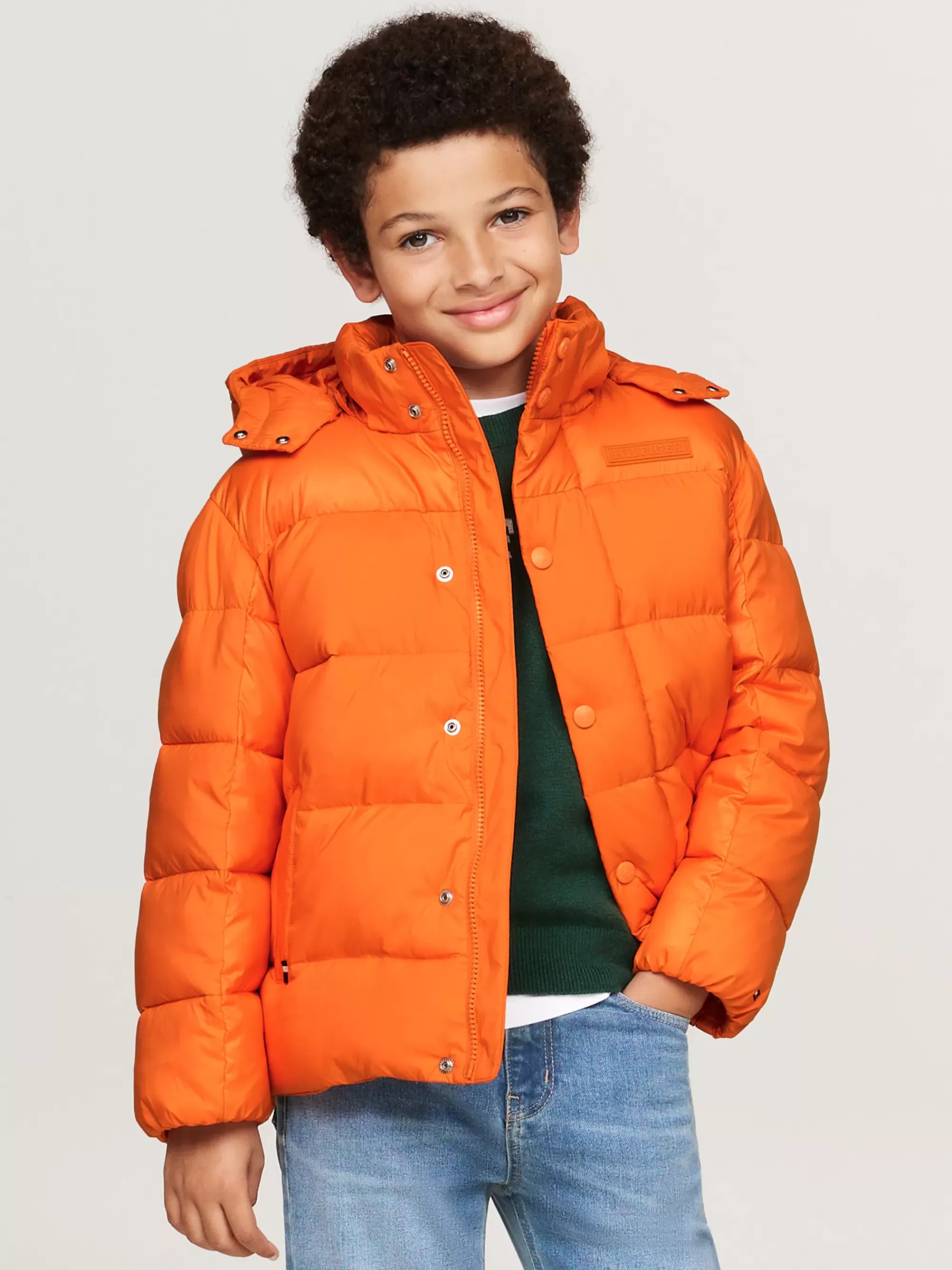 Jassen*Tommy Hilfiger Gewatteerd Relaxed Fit Jack ORANGE THUNDER