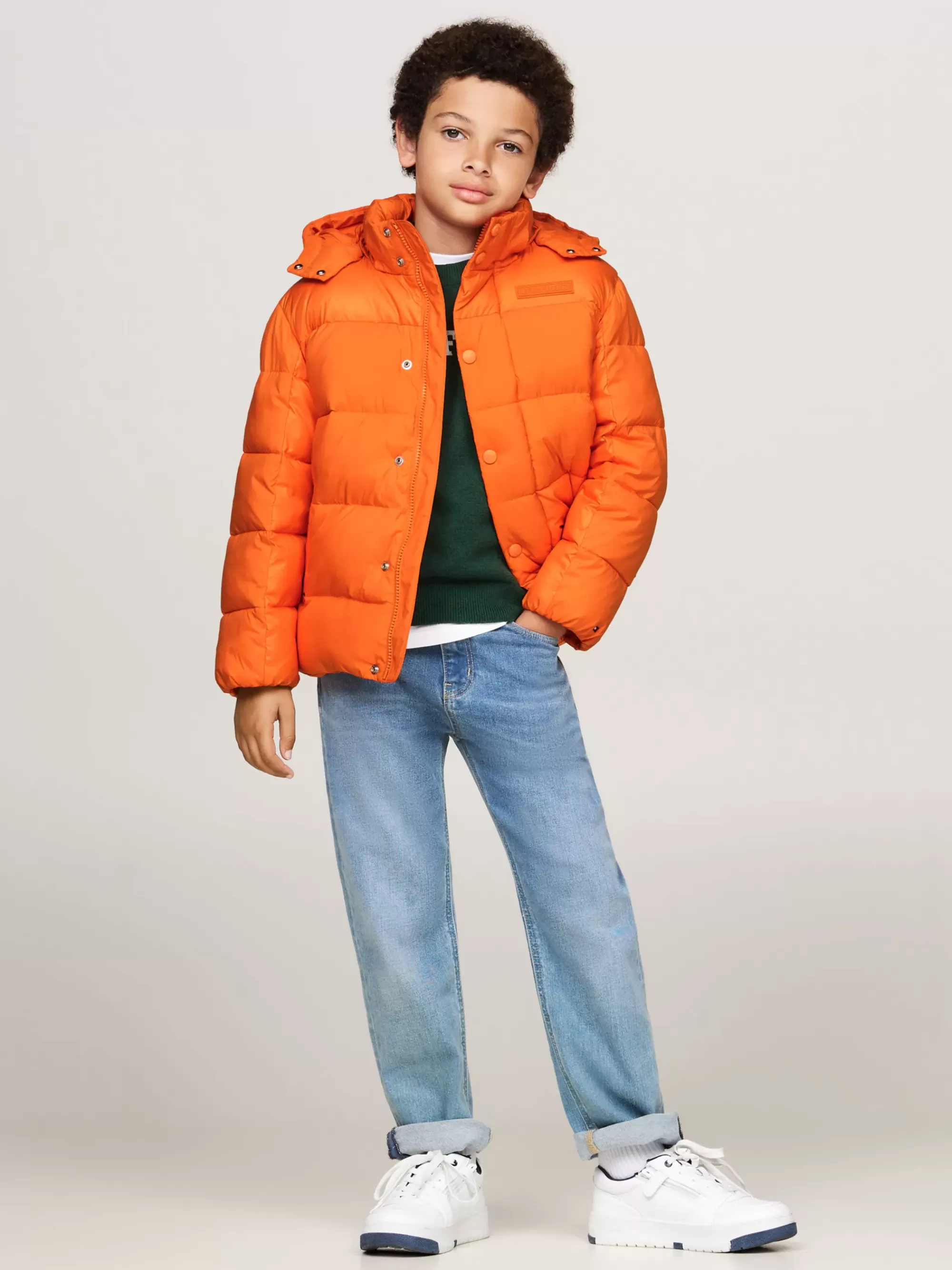 Jassen*Tommy Hilfiger Gewatteerd Relaxed Fit Jack ORANGE THUNDER