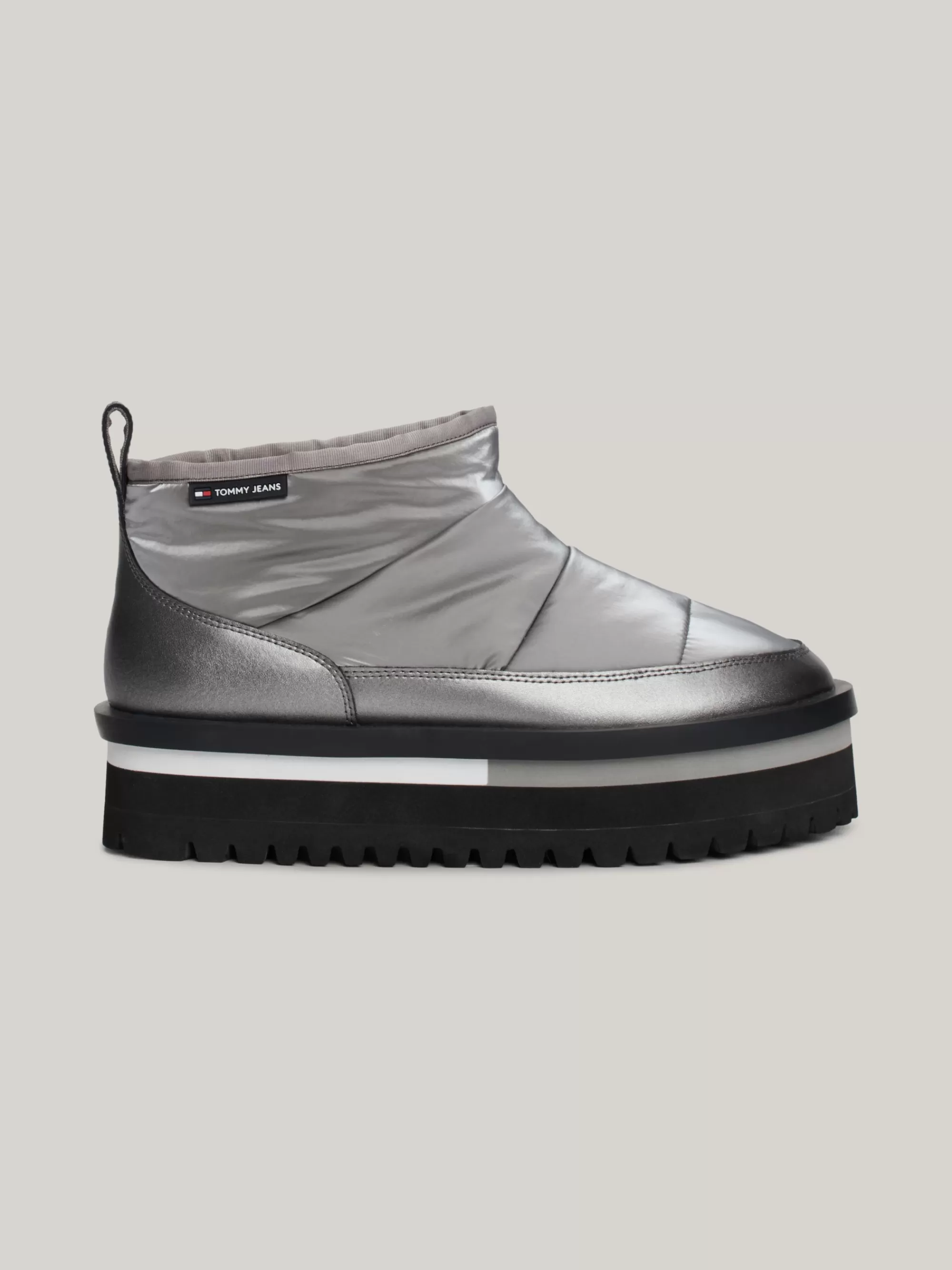 Enkellaarzen | Laarzen & Enkellaarzen*Tommy Hilfiger Gewatteerde Enkelboot Met Plateauzool WARM STONE