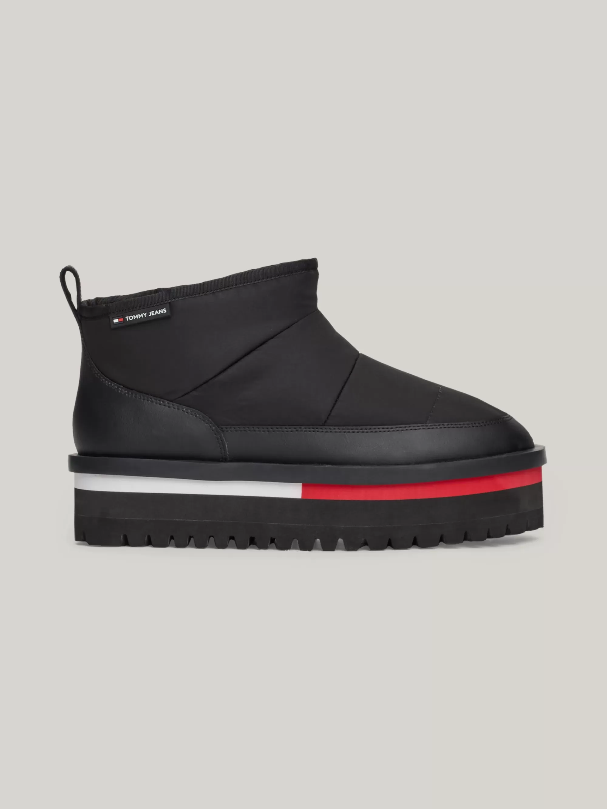 Enkellaarzen | Laarzen & Enkellaarzen*Tommy Hilfiger Gewatteerde Enkelboot Met Plateauzool BLACK