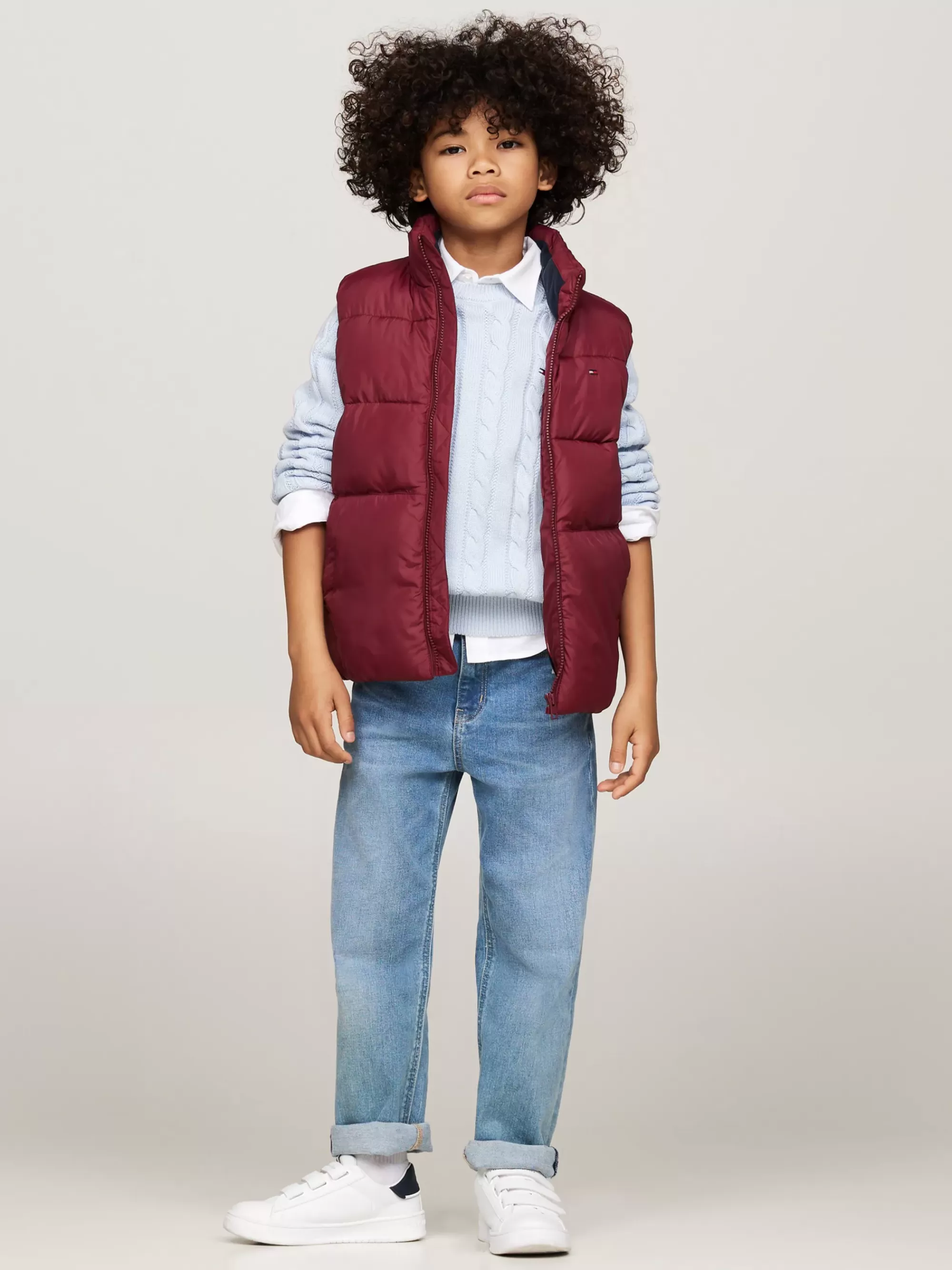 Jassen*Tommy Hilfiger Gewatteerde Relaxed Fit Bodywarmer DEEP ROUGE