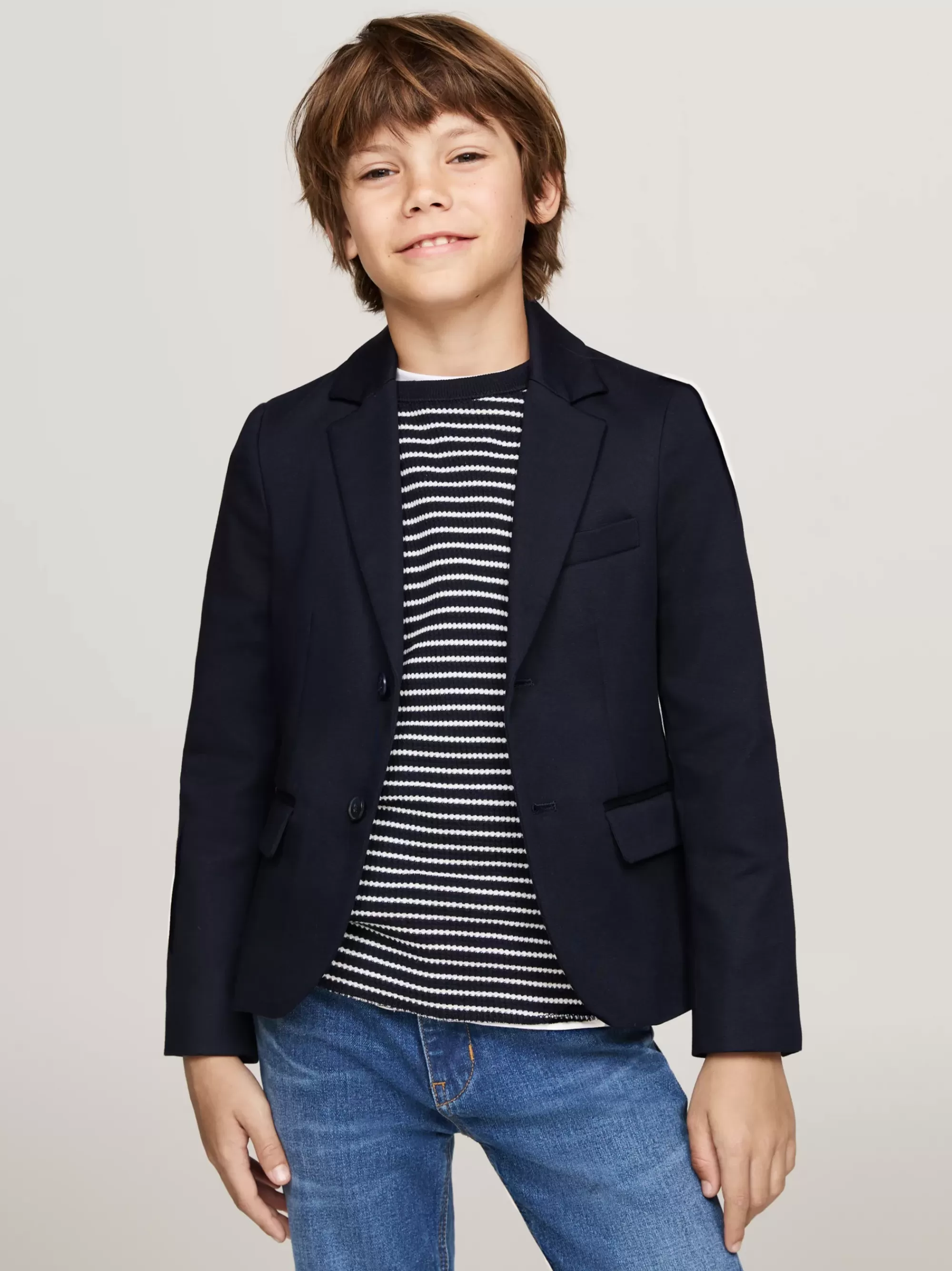 Jassen*Tommy Hilfiger Geweven Single-breasted Blazer DESERT SKY