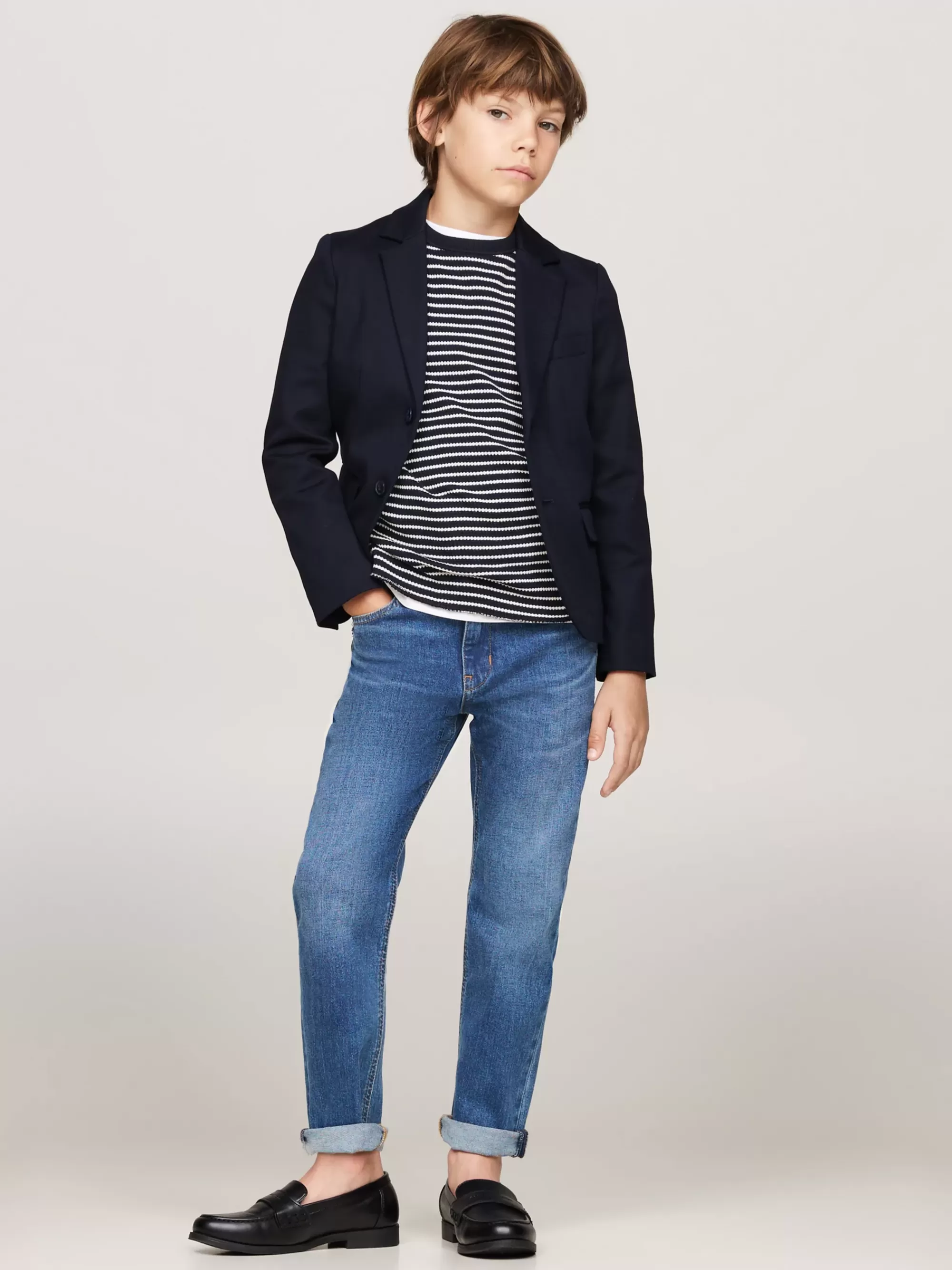 Jassen*Tommy Hilfiger Geweven Single-breasted Blazer DESERT SKY