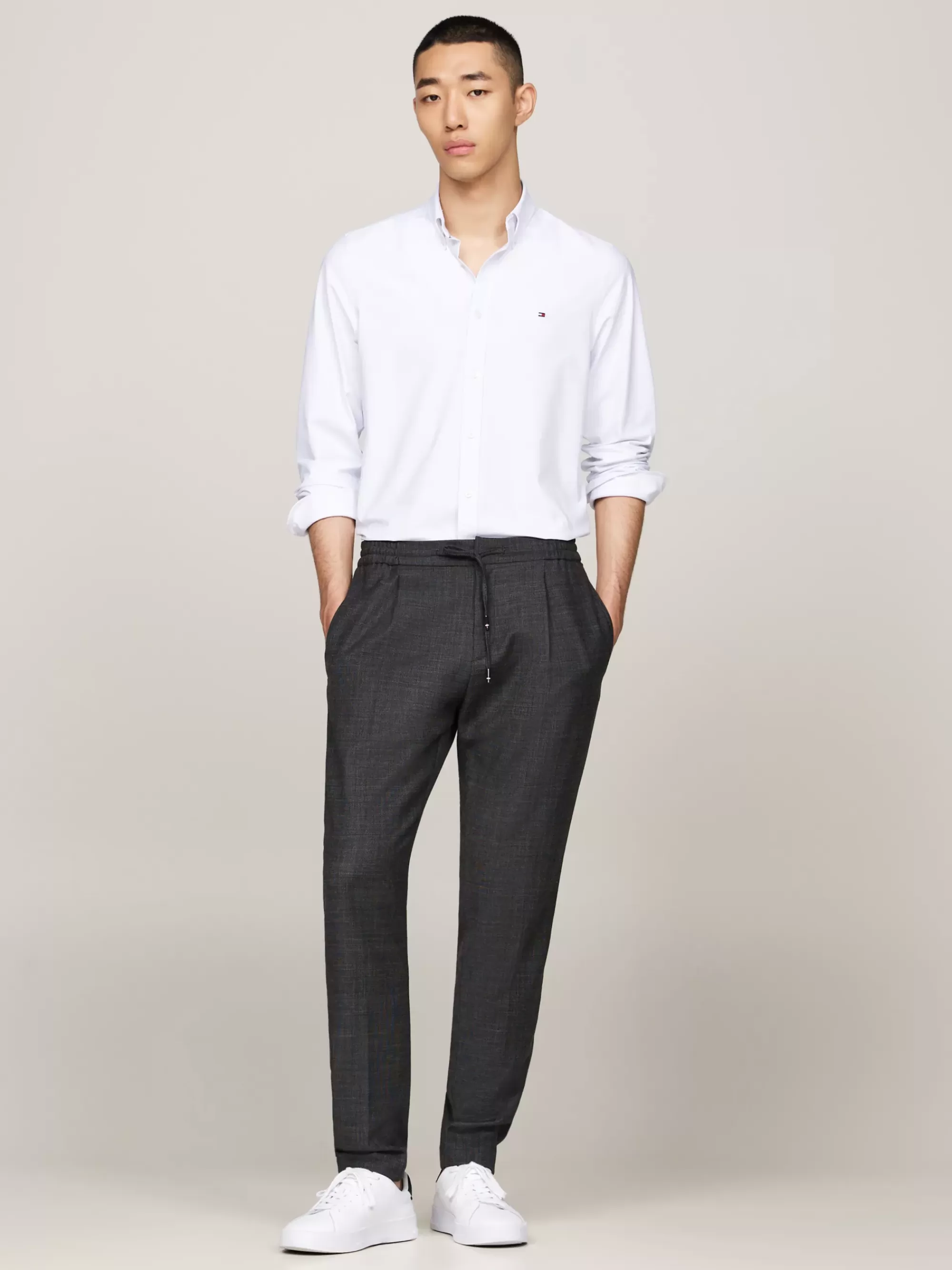 Overhemden*Tommy Hilfiger Geweven Slim Fit Overhemd TH OPTIC WHITE