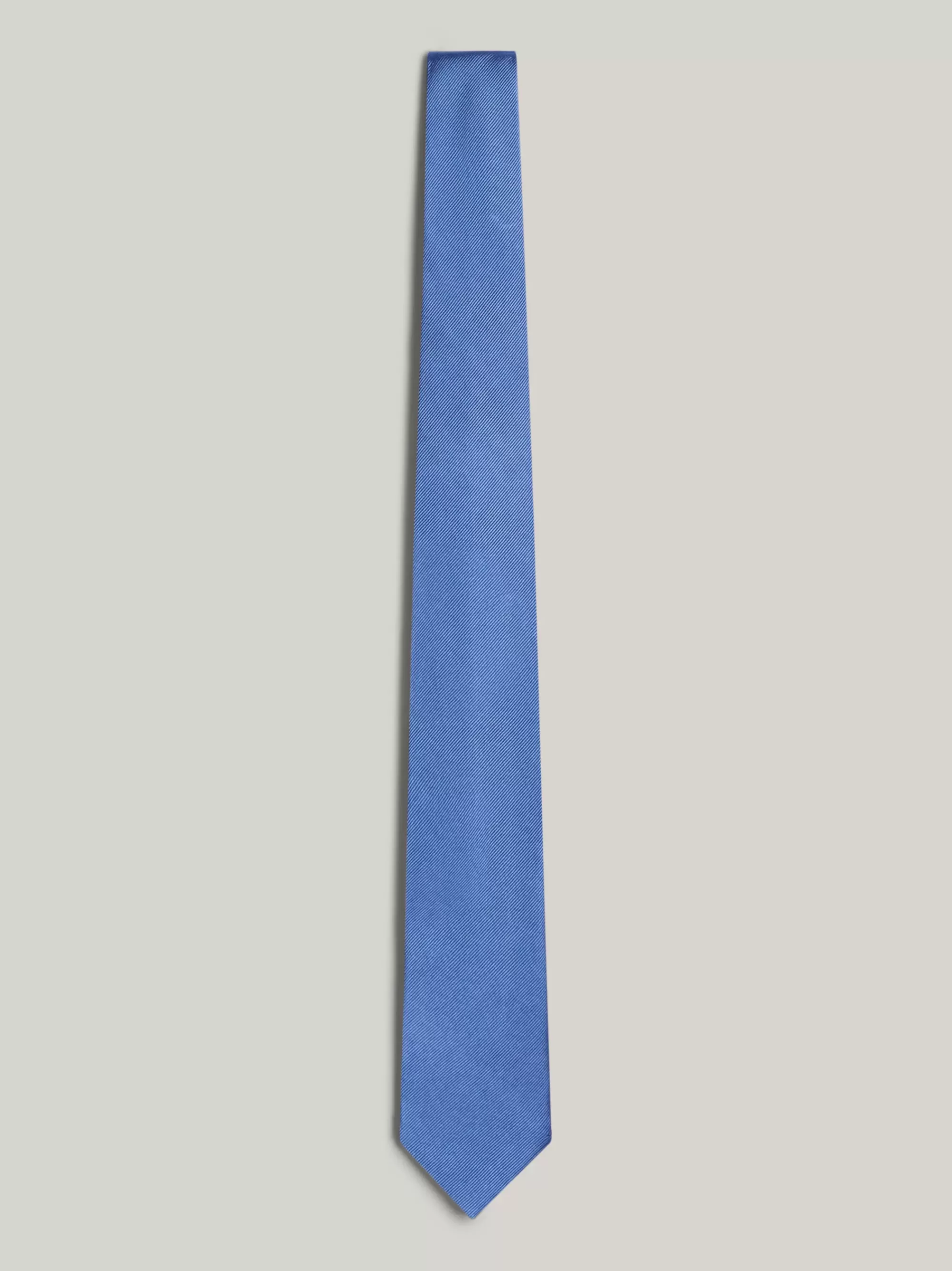 Stropdassen & Pochetten*Tommy Hilfiger Geweven Zijden Das CUSTOM COLOR CLASSIC BLUE