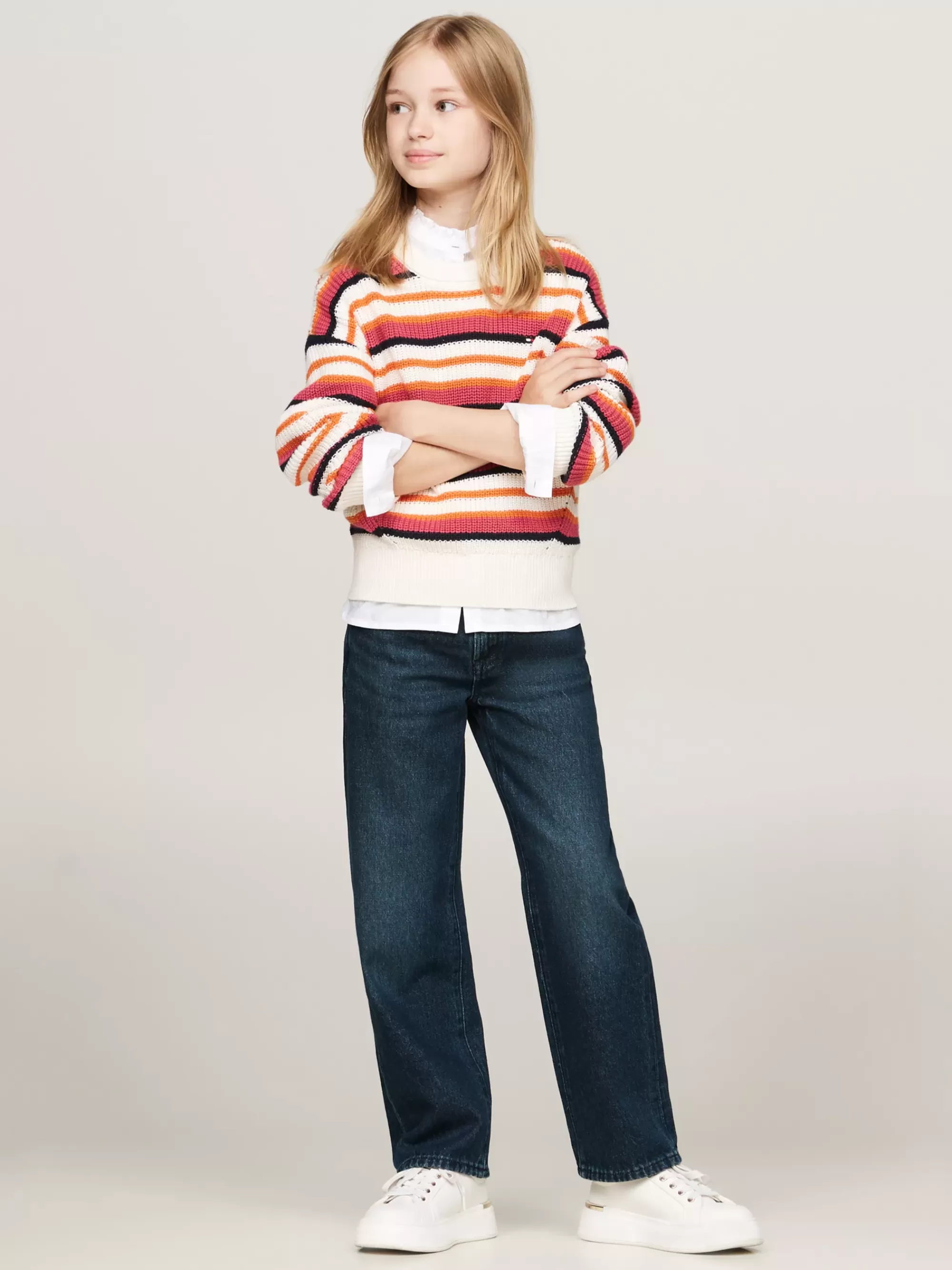 Jeans*Tommy Hilfiger Girlfriend Straight Jeans Met -wassing GREENCAST