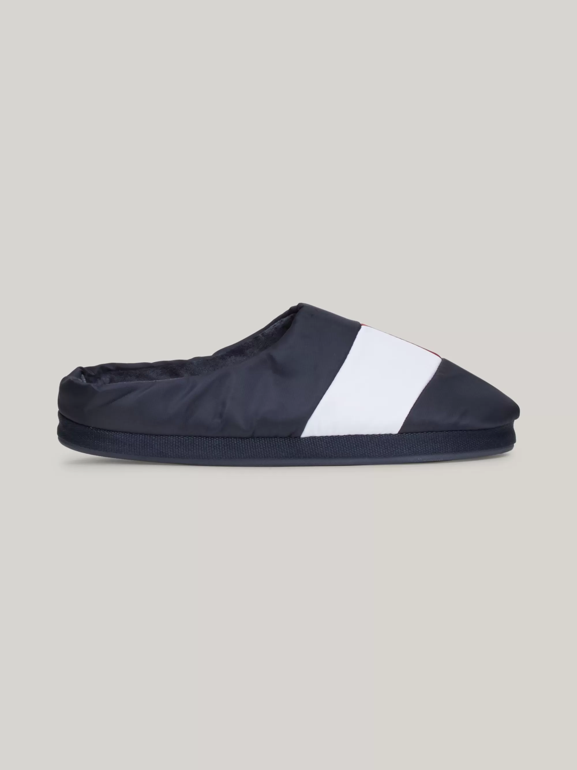 Lage Schoenen*Tommy Hilfiger Gladde Colour-blocked Pantoffel DESERT SKY