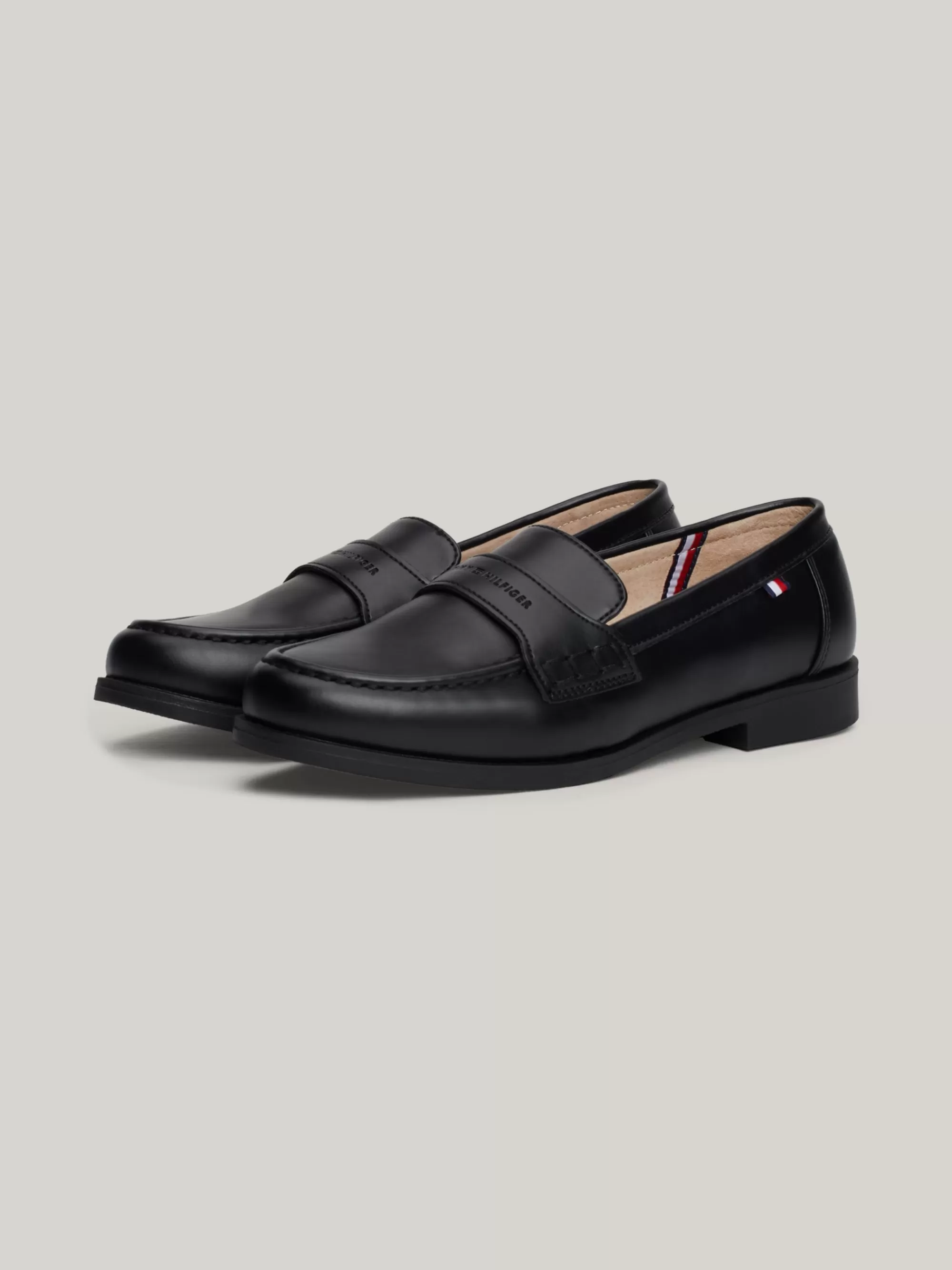 Schoenen & Accessoires*Tommy Hilfiger Gladde Loafer Met Logo BLACK