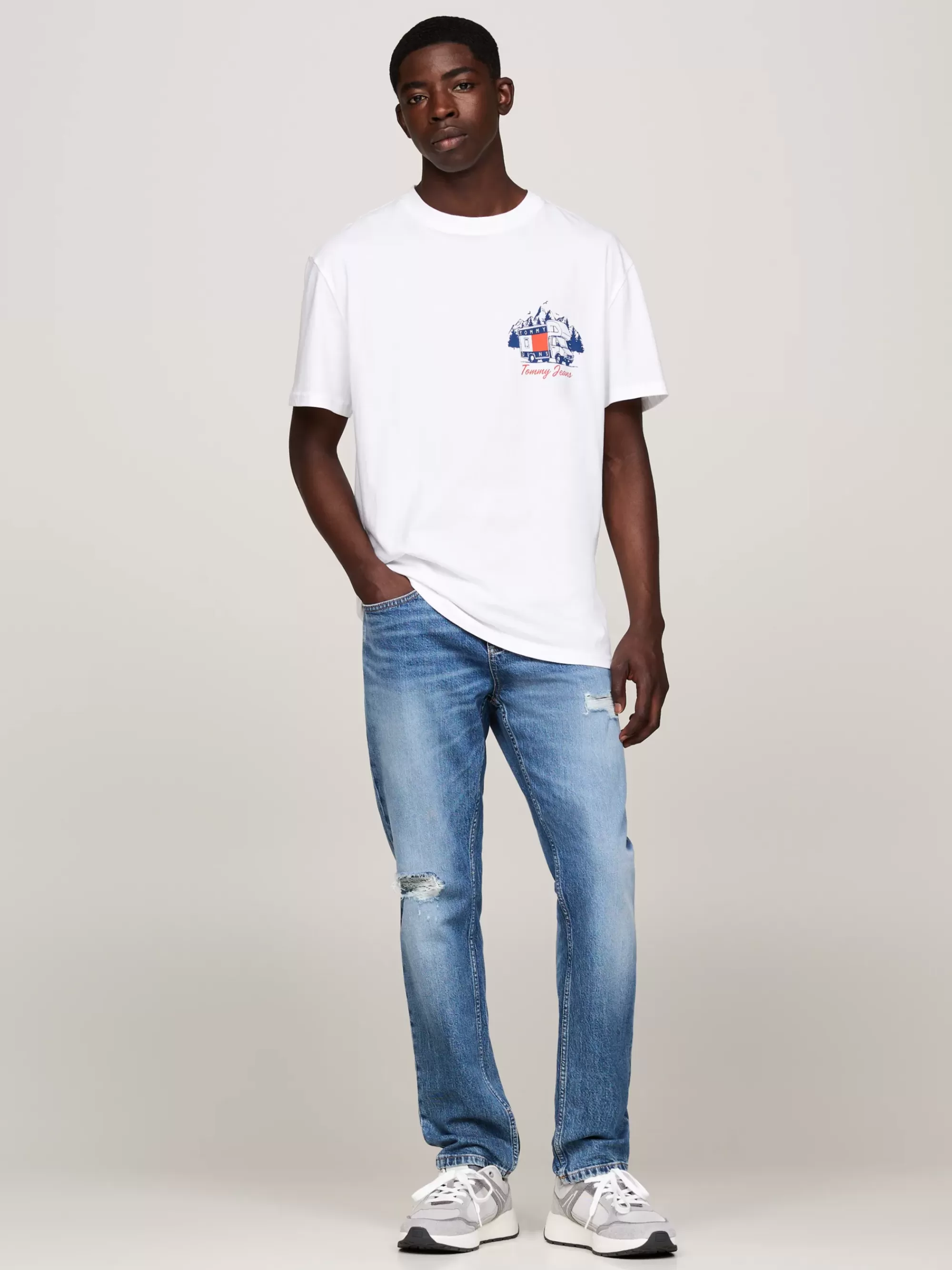 T-Shirts*Tommy Hilfiger Graphic T-shirt Met Slogan Op De Achterkant WHITE