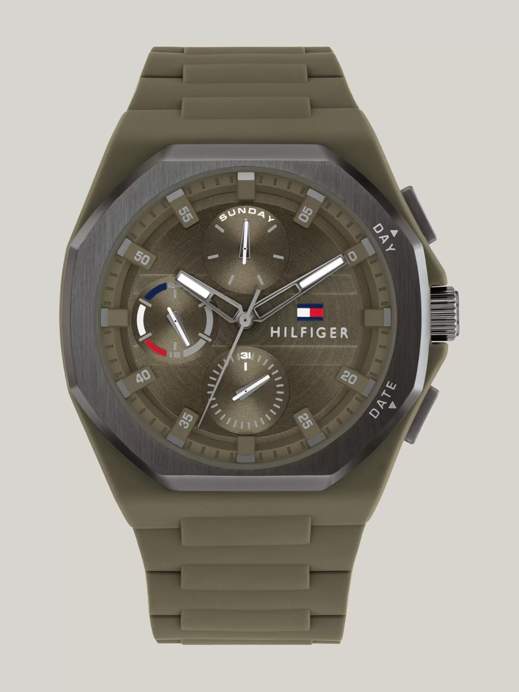 Horloges*Tommy Hilfiger Groen Horloge Met Siliconen Band GREEN