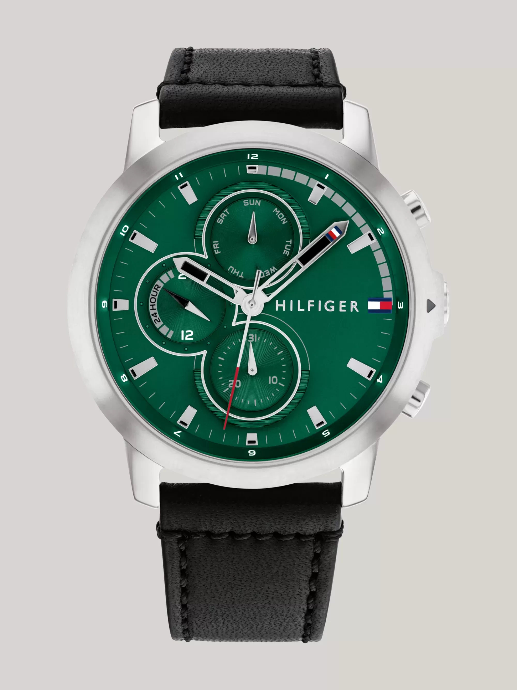 Horloges*Tommy Hilfiger Groen Roestvrijstalen Horloge SILVER