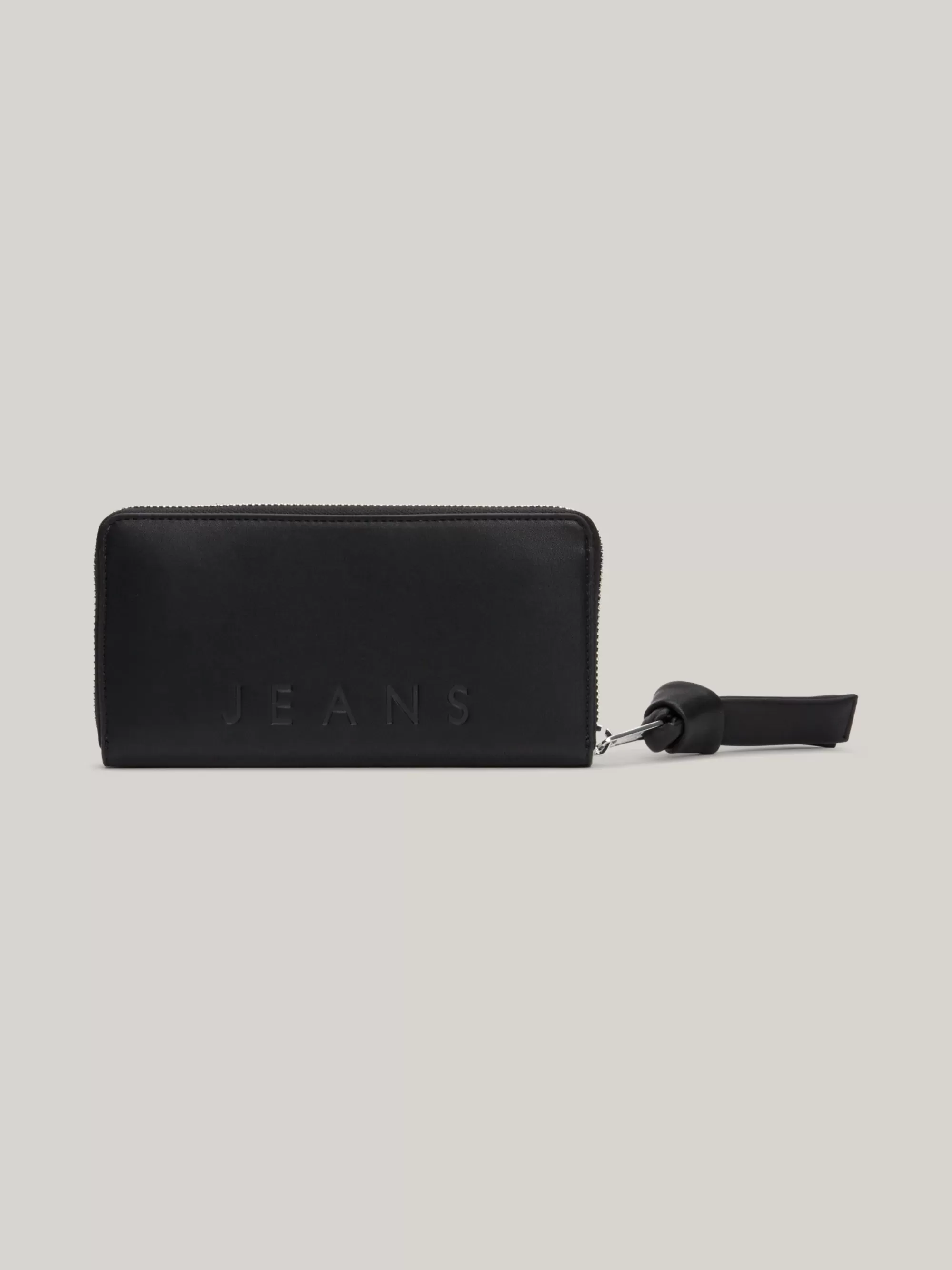 Portemonnees & Sleutelhangers*Tommy Hilfiger Grote Zip-around Portemonnee Met Metalen Logo BLACK