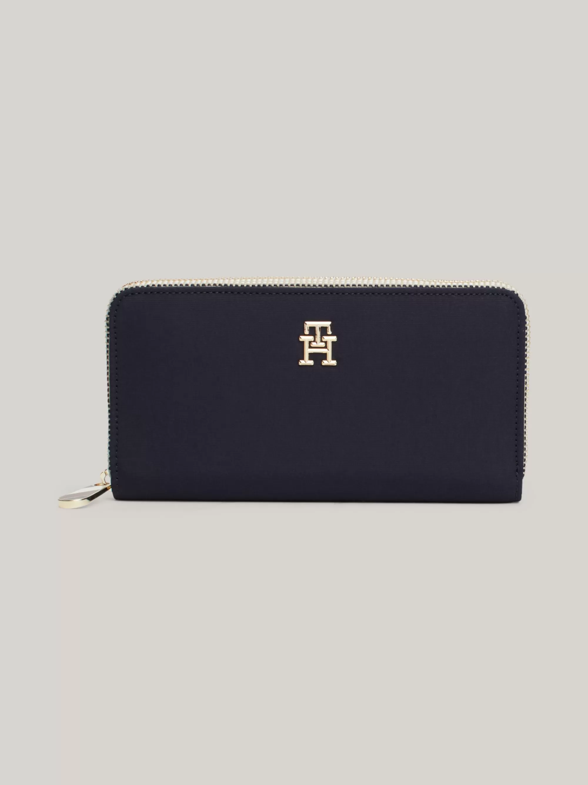 Portemonnees & Sleutelhangers*Tommy Hilfiger Grote Zip-around Portemonnee Met TH-monogram SPACE BLUE