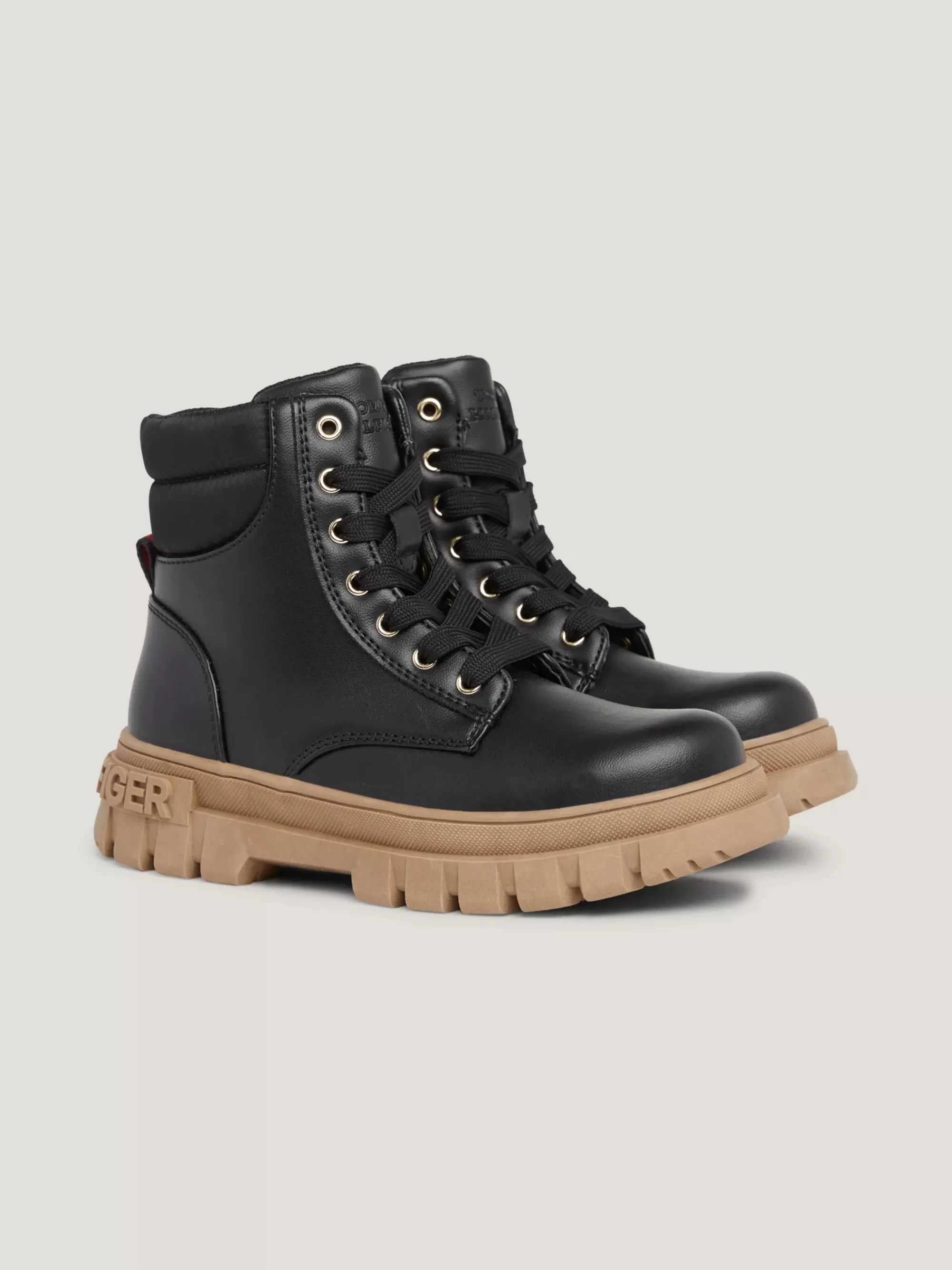 Schoenen & Accessoires*Tommy Hilfiger Halfhoge Veterboot Met Chunky Zool BLACK