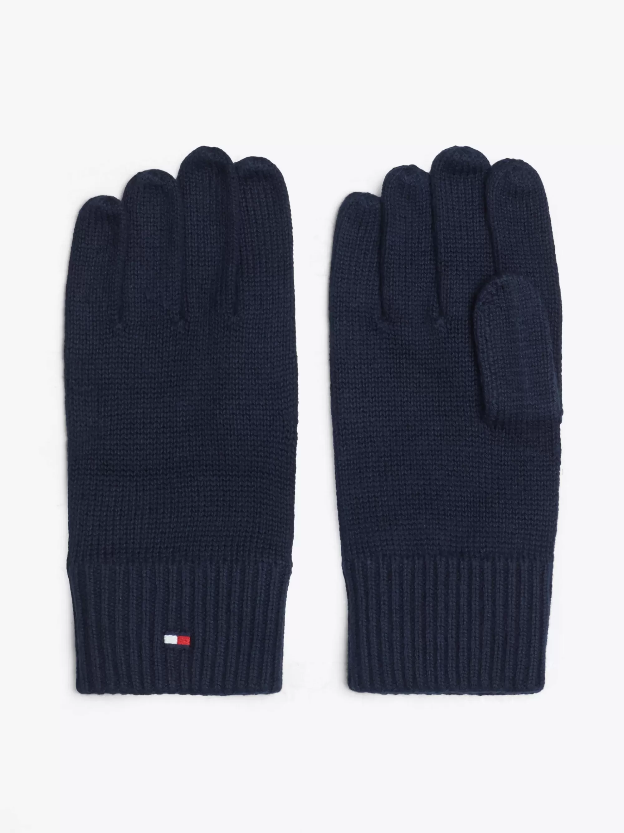 Mutsen, Handschoenen & Sjaals*Tommy Hilfiger Handschoenen Met Kasjmier En Geborduurde Vlag SPACE BLUE