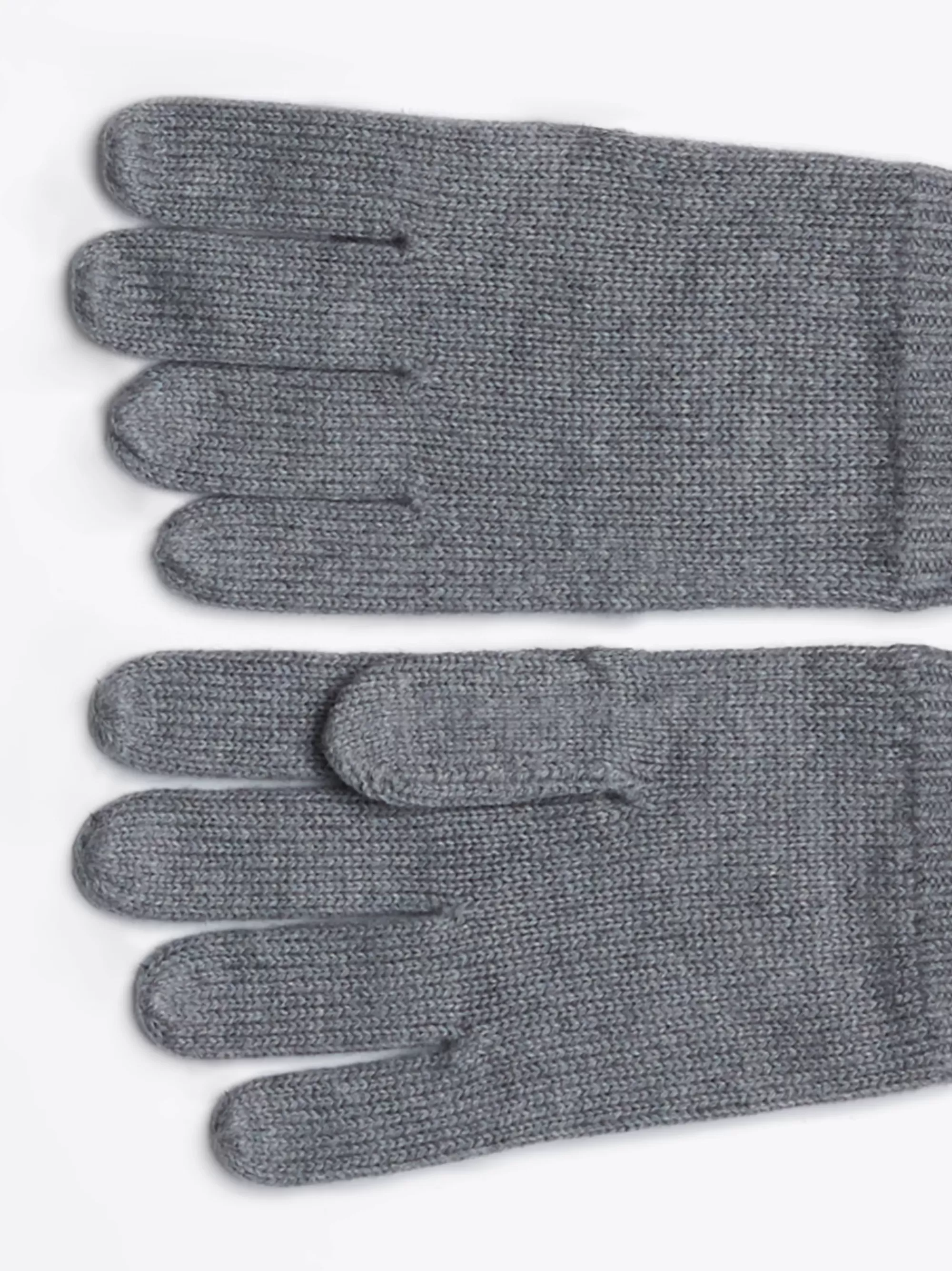 Mutsen, Handschoenen & Sjaals*Tommy Hilfiger Handschoenen Met Kasjmier En Geborduurde Vlag MID GREY HEATHER
