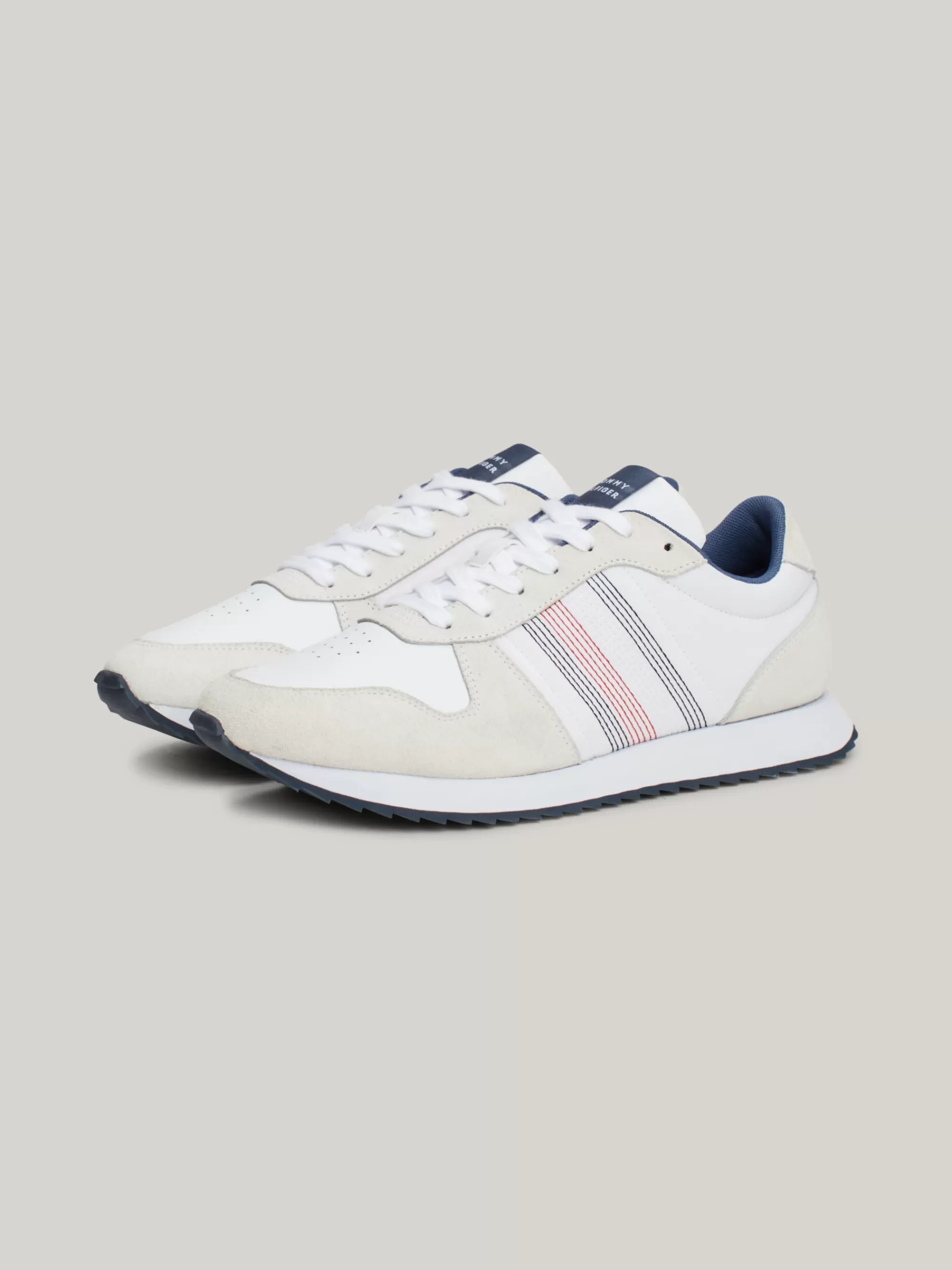 White Trainers | Sneakers*Tommy Hilfiger Hardloopsneaker Met Gekartelde Zool WHITE