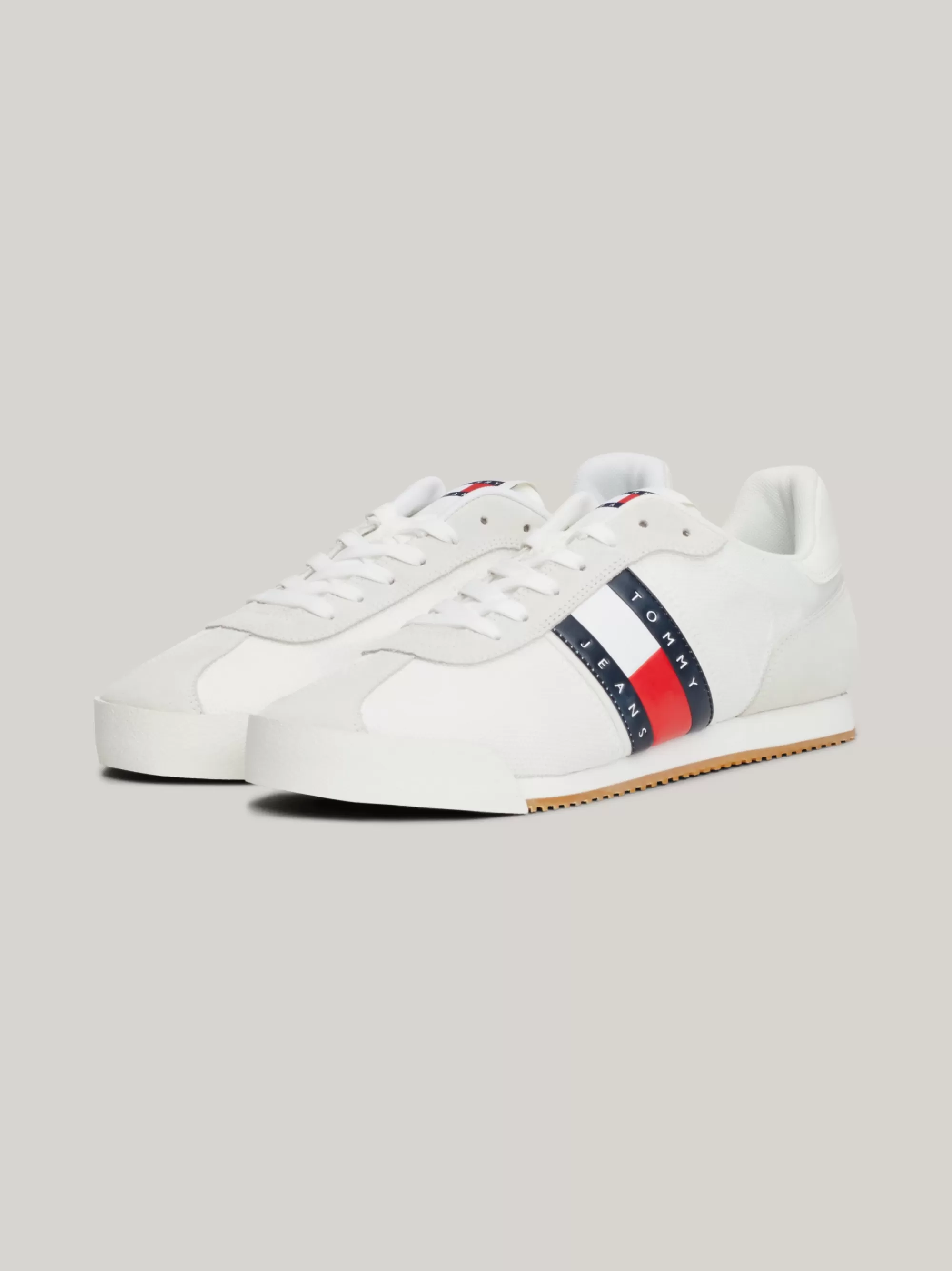 Sneakers*Tommy Hilfiger Hardloopsneaker Met Gemengde Texturen ECRU