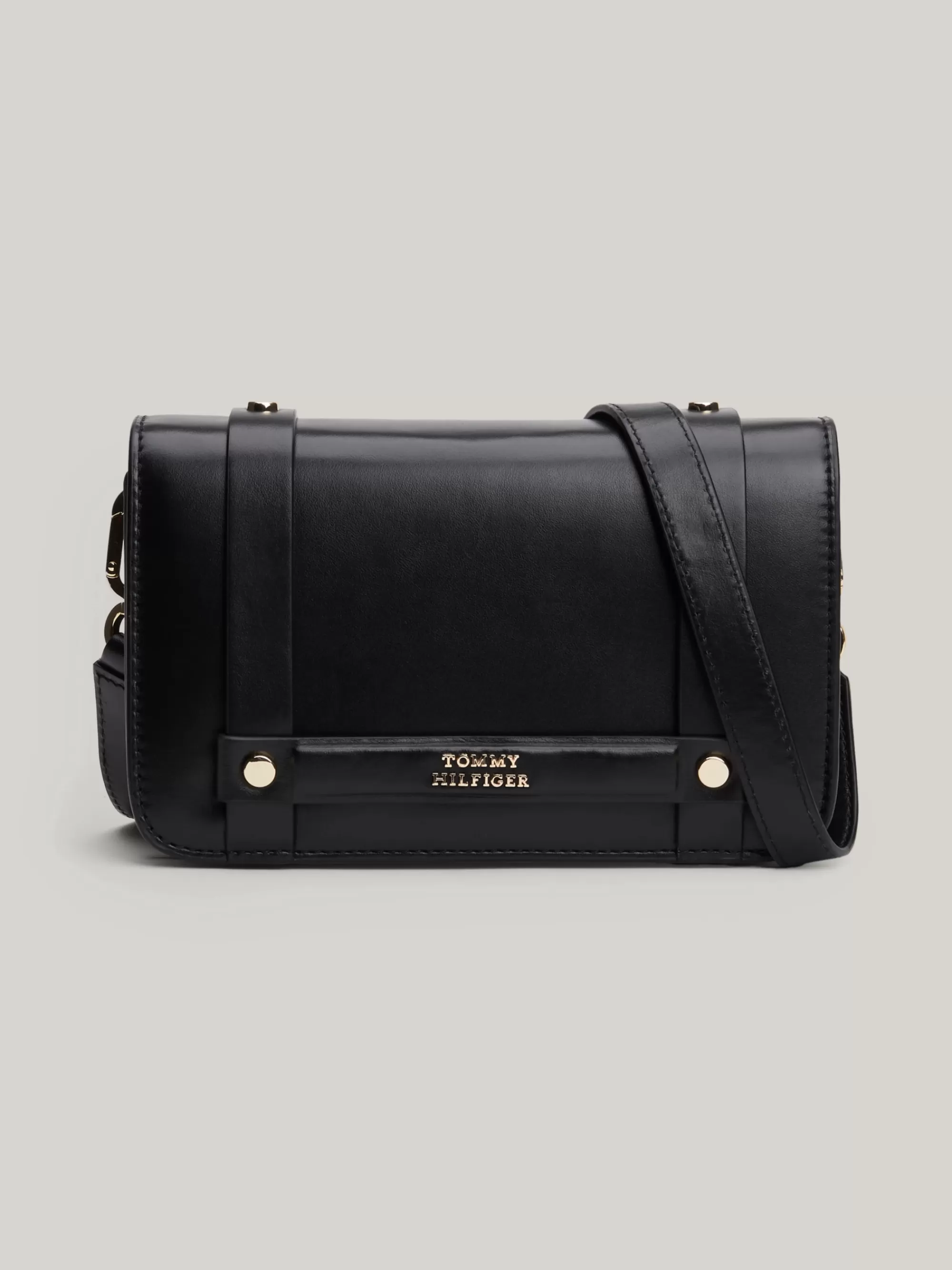 Crossbodytassen*Tommy Hilfiger Heritage Leren Crossbodytas BLACK