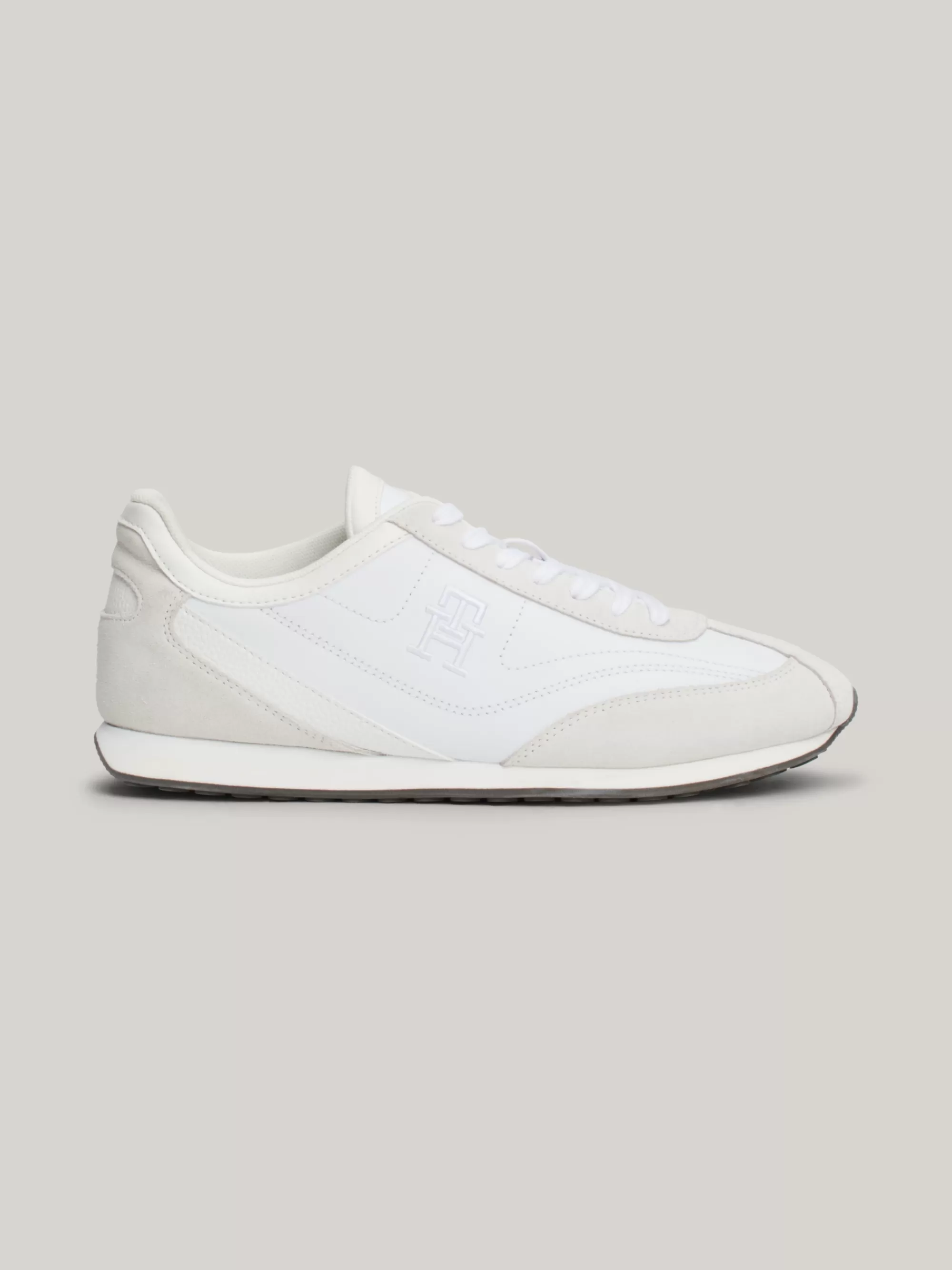 Sneakers*Tommy Hilfiger Heritage Leren Hardloopsneaker WHITE