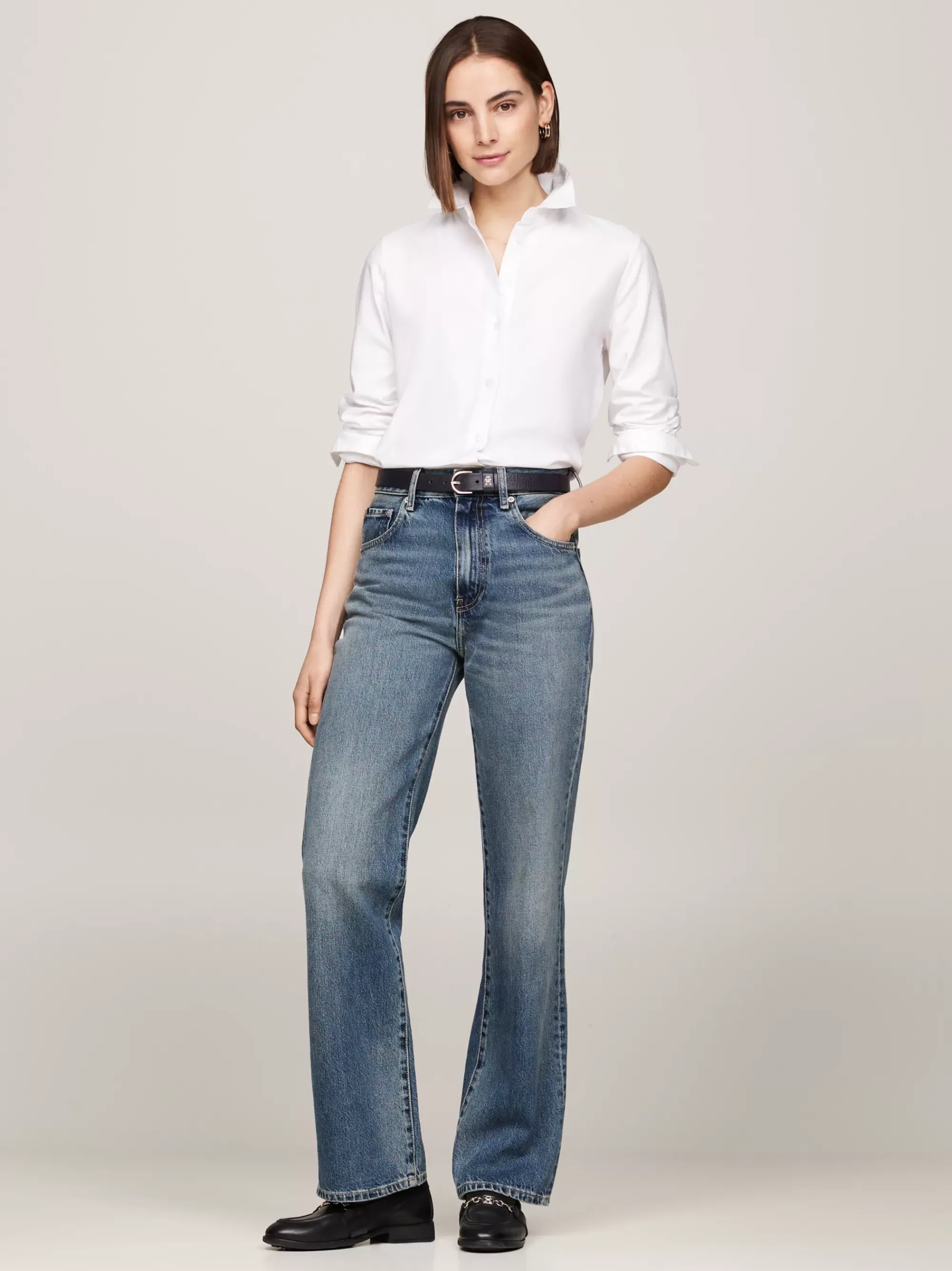 Jeans*Tommy Hilfiger High Rise Relaxed Bootcut Jeans Met Fading PAT