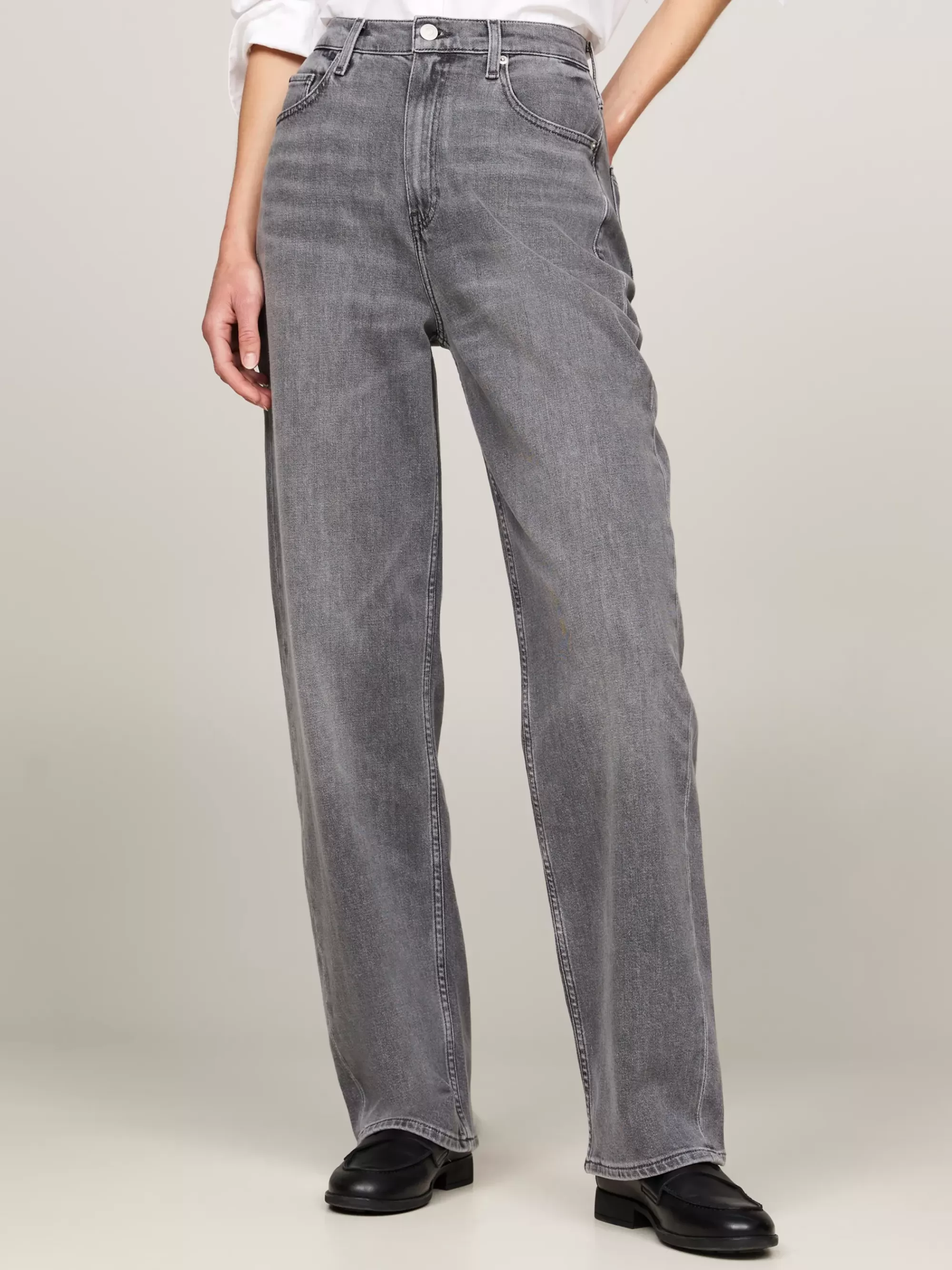 Jeans*Tommy Hilfiger High Rise Relaxed Straight Jeans Met Fading GER