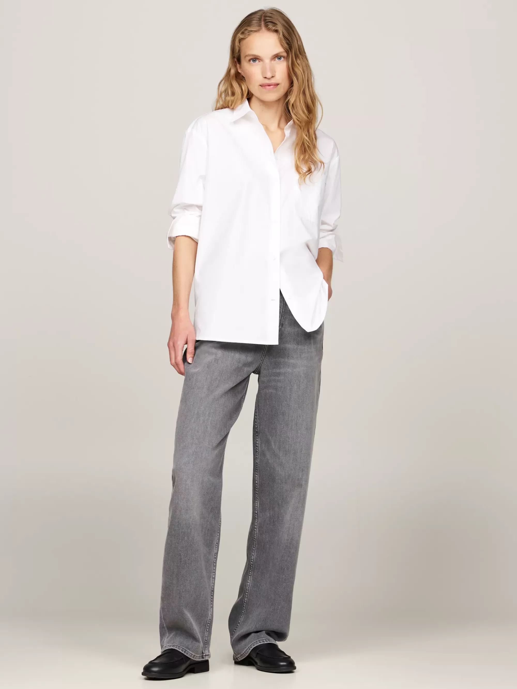 Jeans*Tommy Hilfiger High Rise Relaxed Straight Jeans Met Fading GER