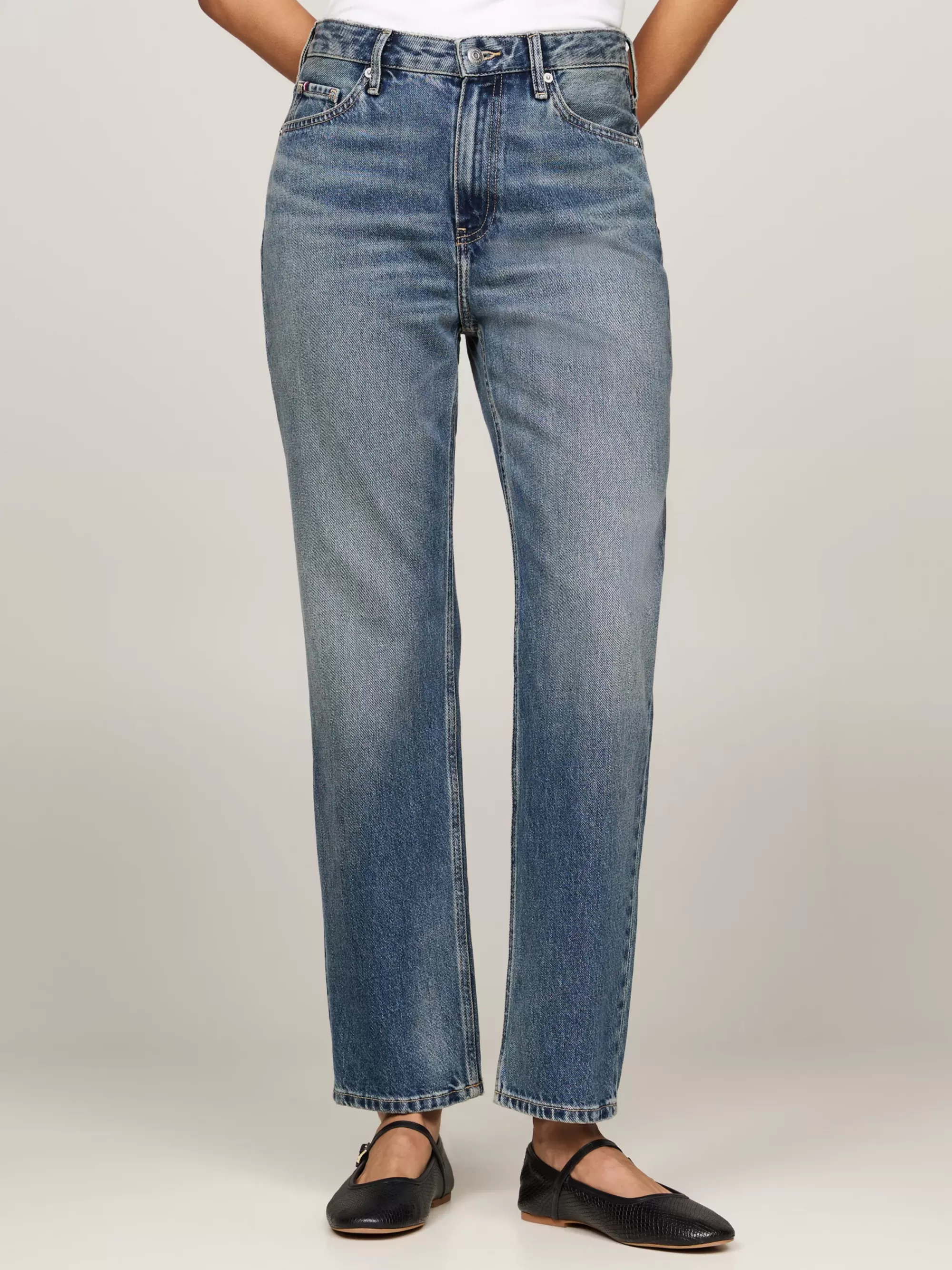 Jeans*Tommy Hilfiger High Rise Straight Enkellange Jeans PAT