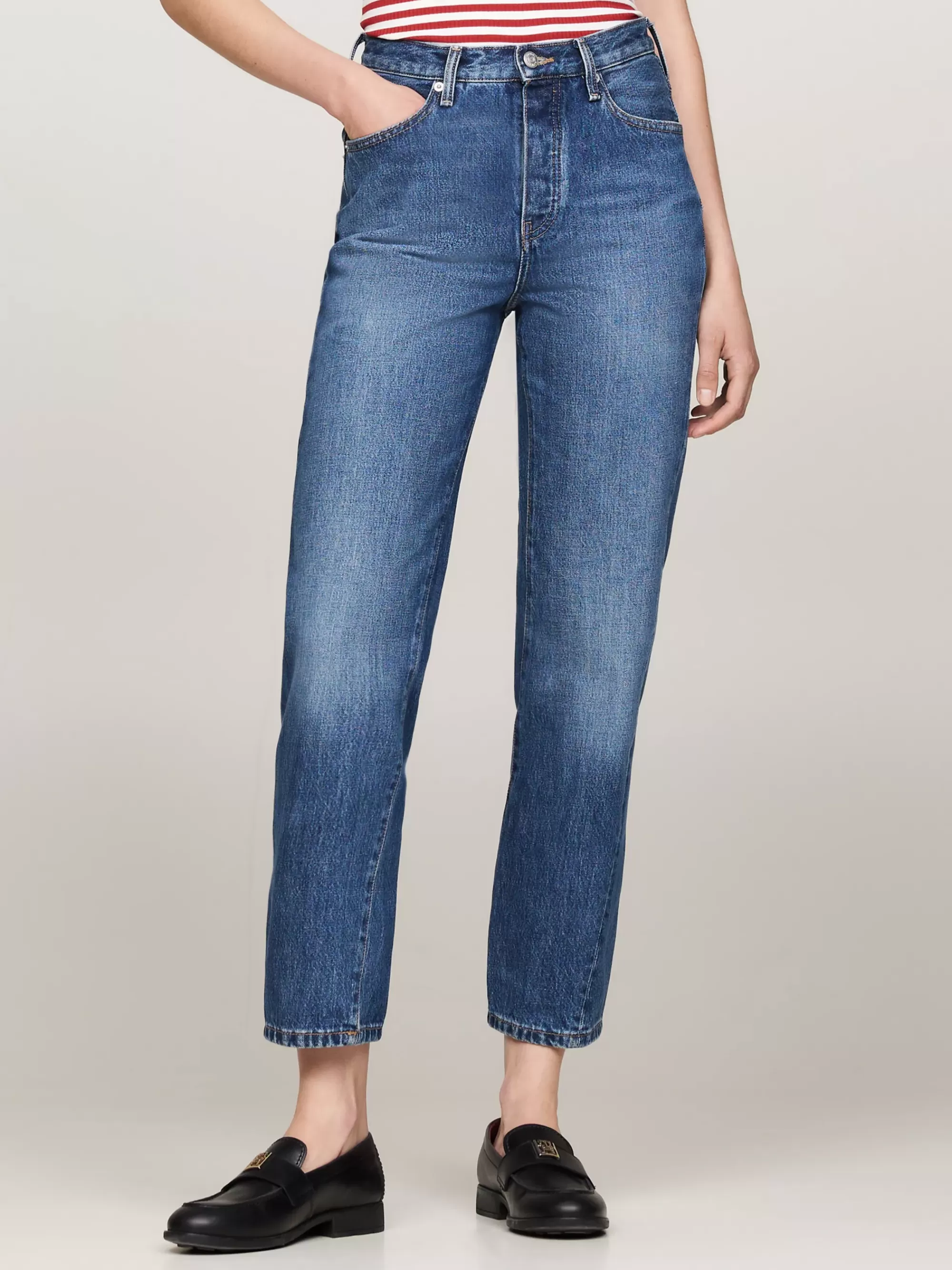 Jeans*Tommy Hilfiger High Rise Straight Twisted Enkeljeans BETH