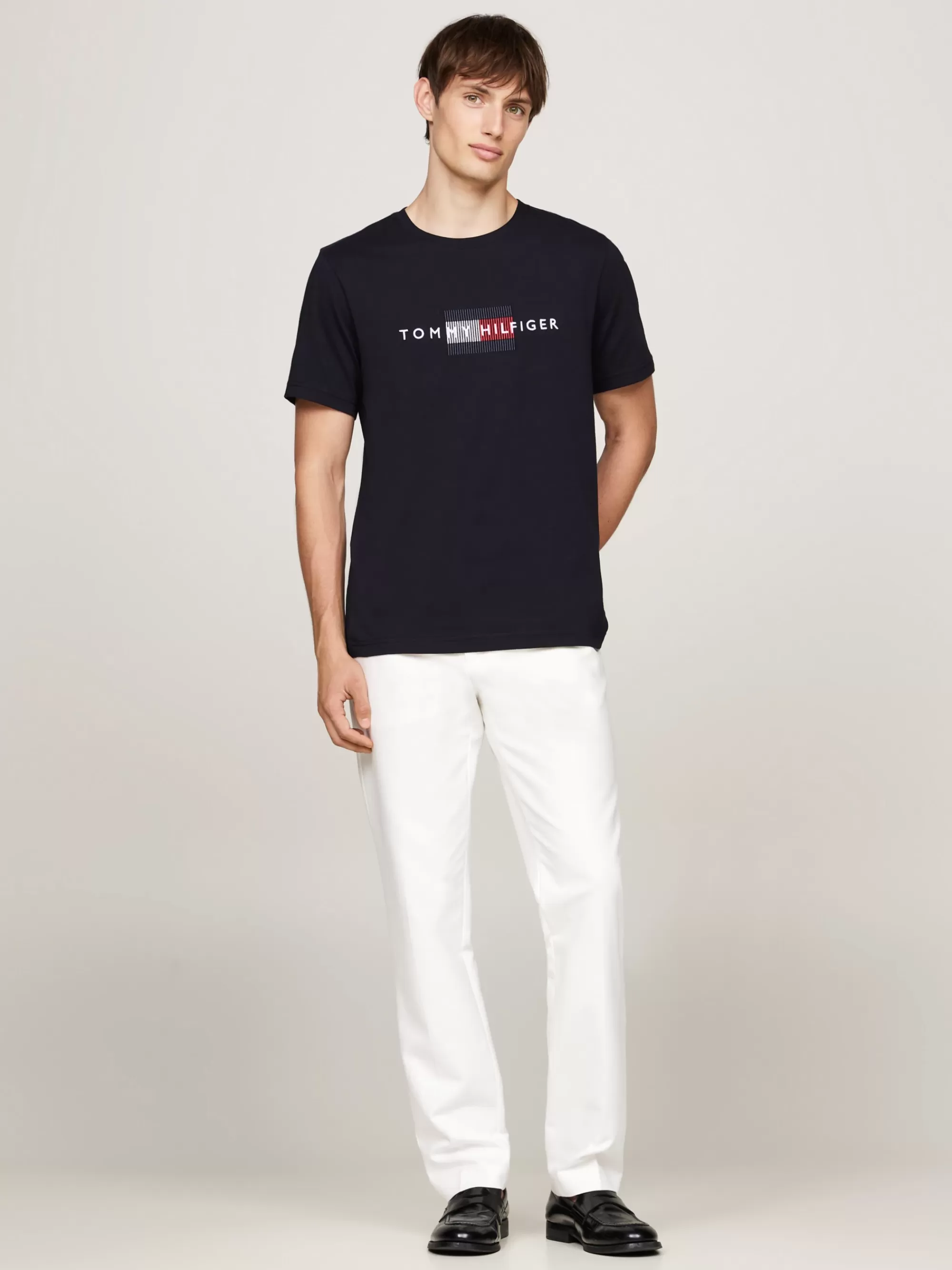 T-Shirts*Tommy Hilfiger Hilfiger Flag Geborduurd T-shirt DESERT SKY