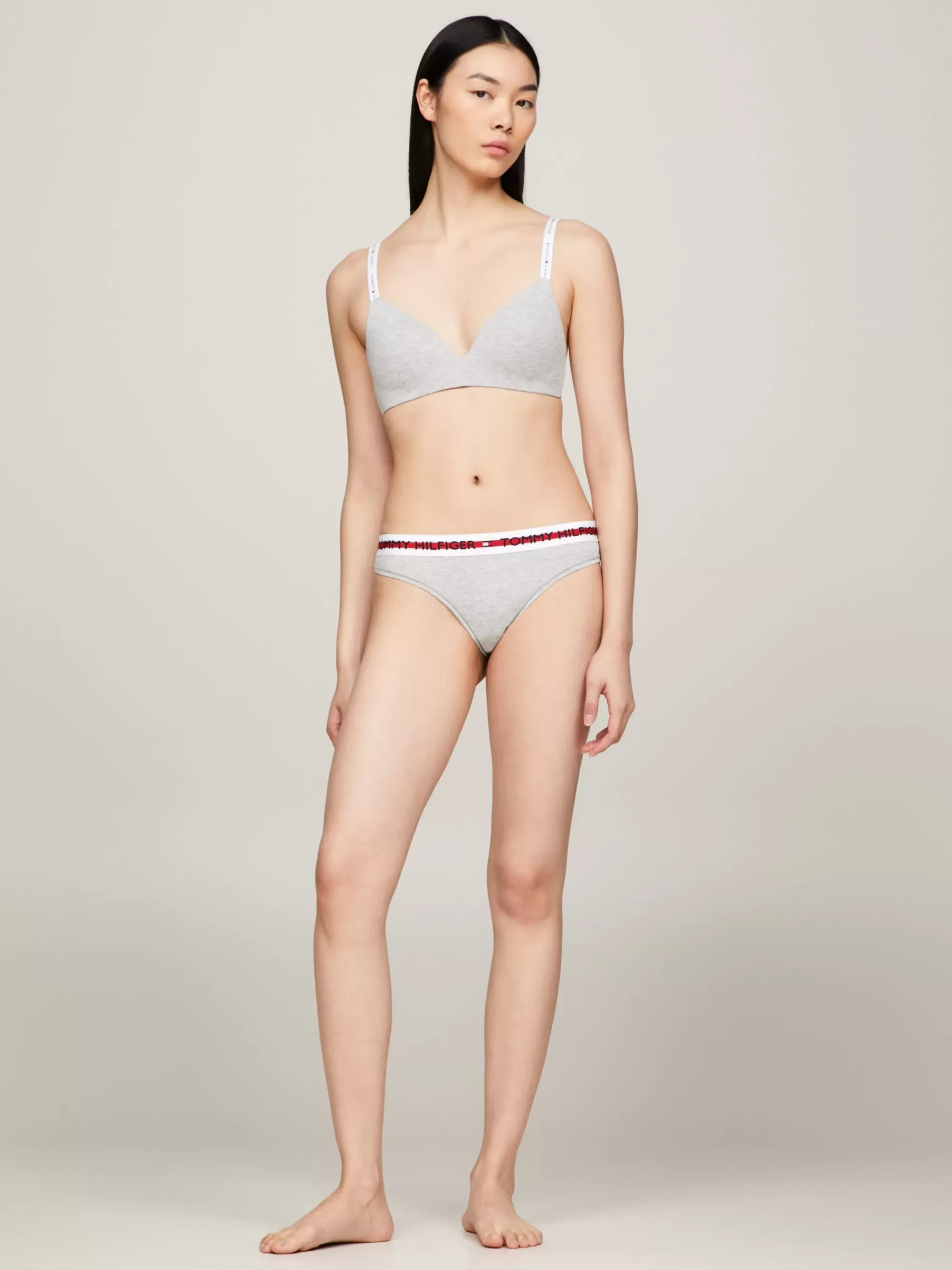 Bh's | Lingerie*Tommy Hilfiger Hilfiger Icon Voorgevormde Triangel-bh LIGHT GREY HEATHER