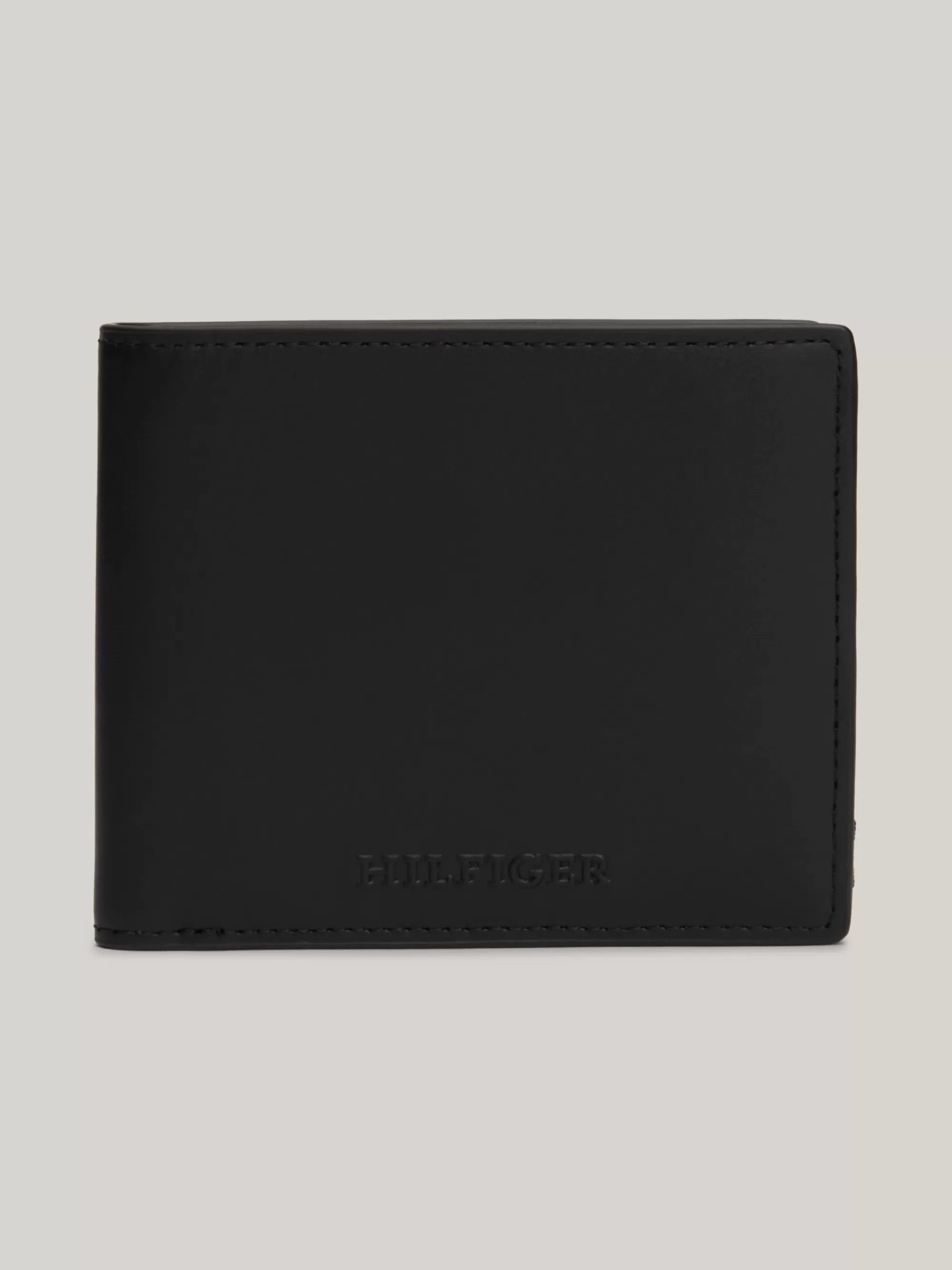 Portemonnees & Sleutelhangers*Tommy Hilfiger Hilfiger Monotype Leren Bifold Portemonnee BLACK