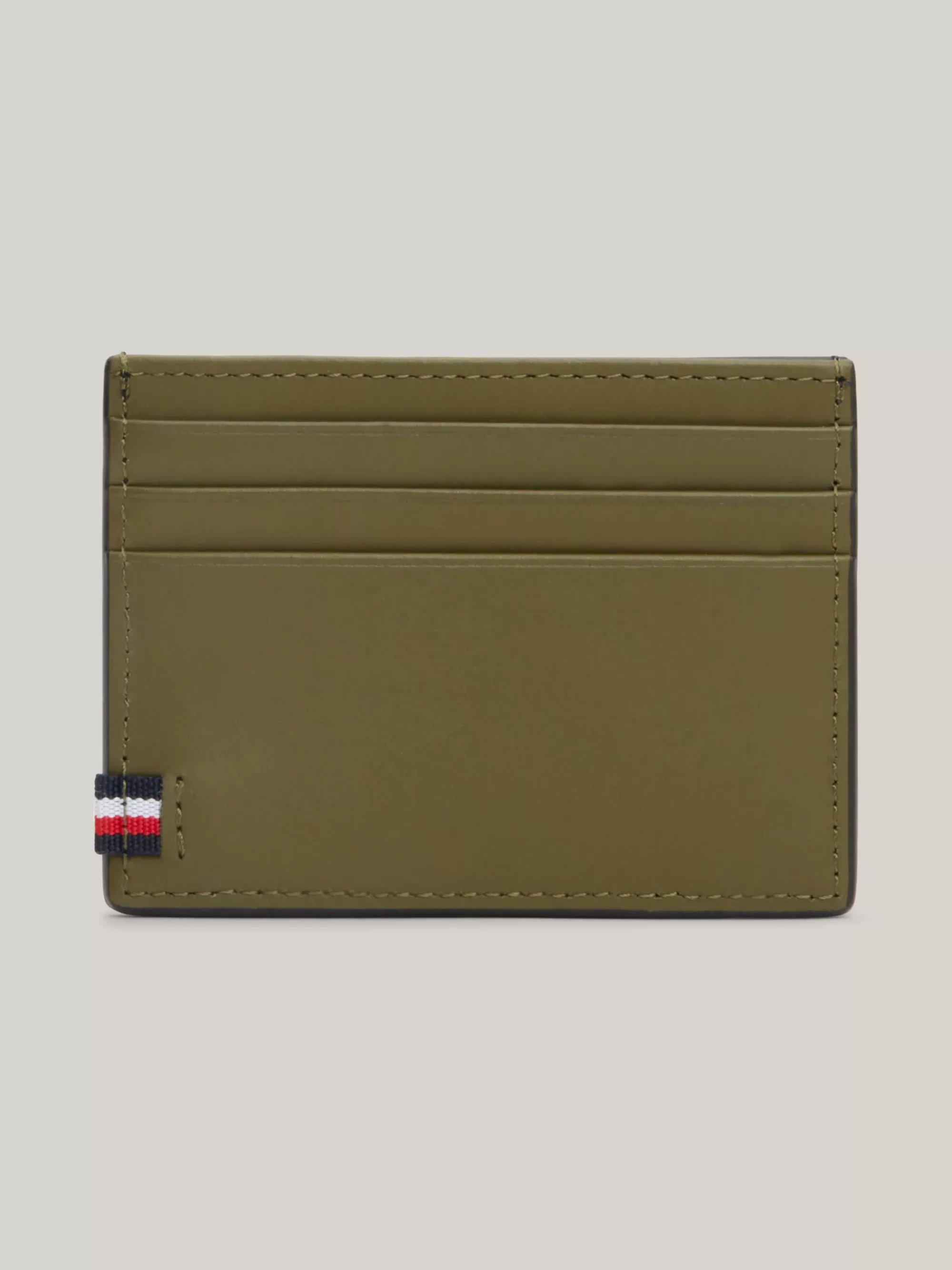 Portemonnees & Sleutelhangers*Tommy Hilfiger Hilfiger Monotype Leren Creditcardhouder BLACK