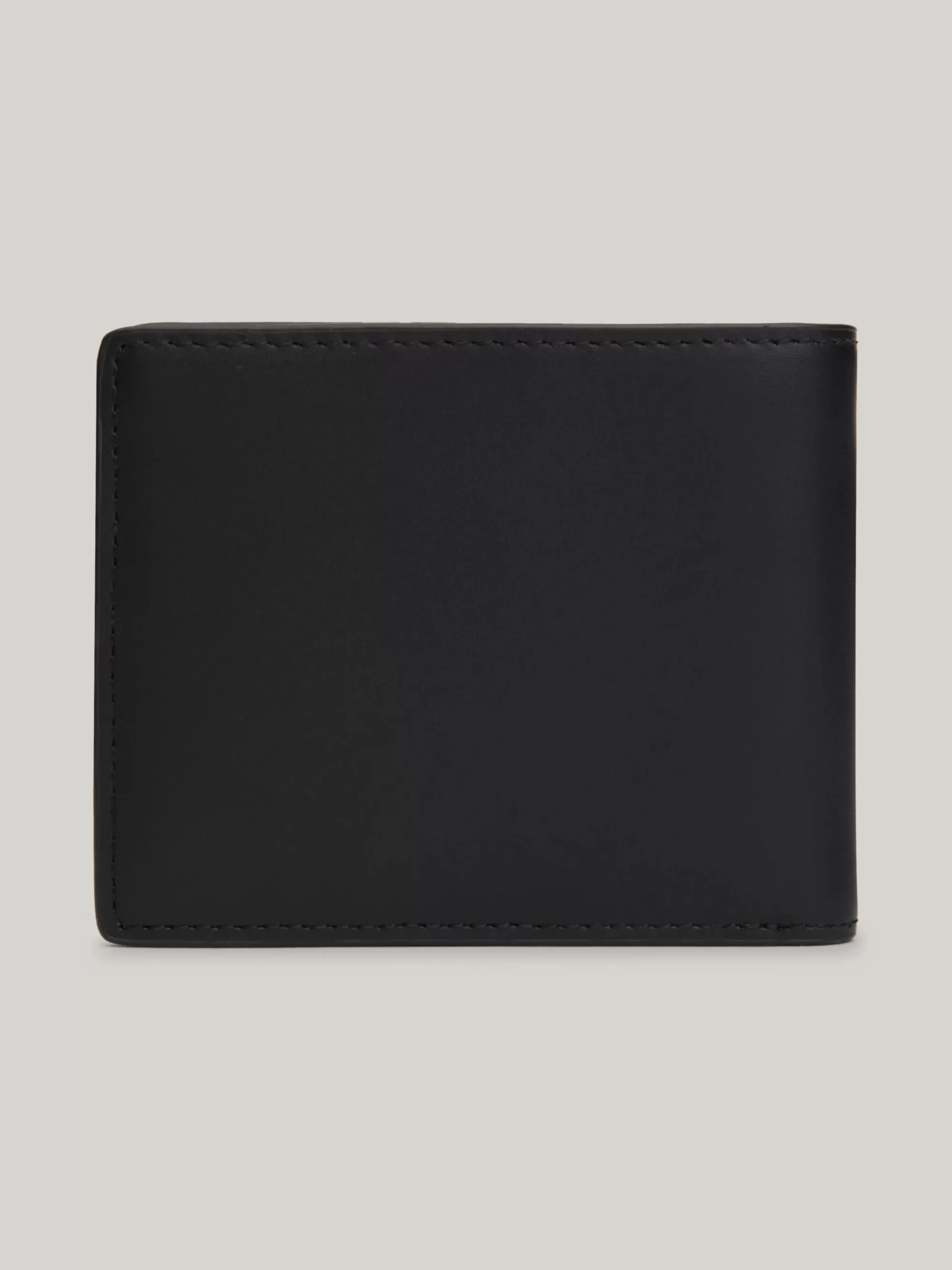 Portemonnees & Sleutelhangers*Tommy Hilfiger Hilfiger Monotype Leren Creditcardportemonnee BLACK