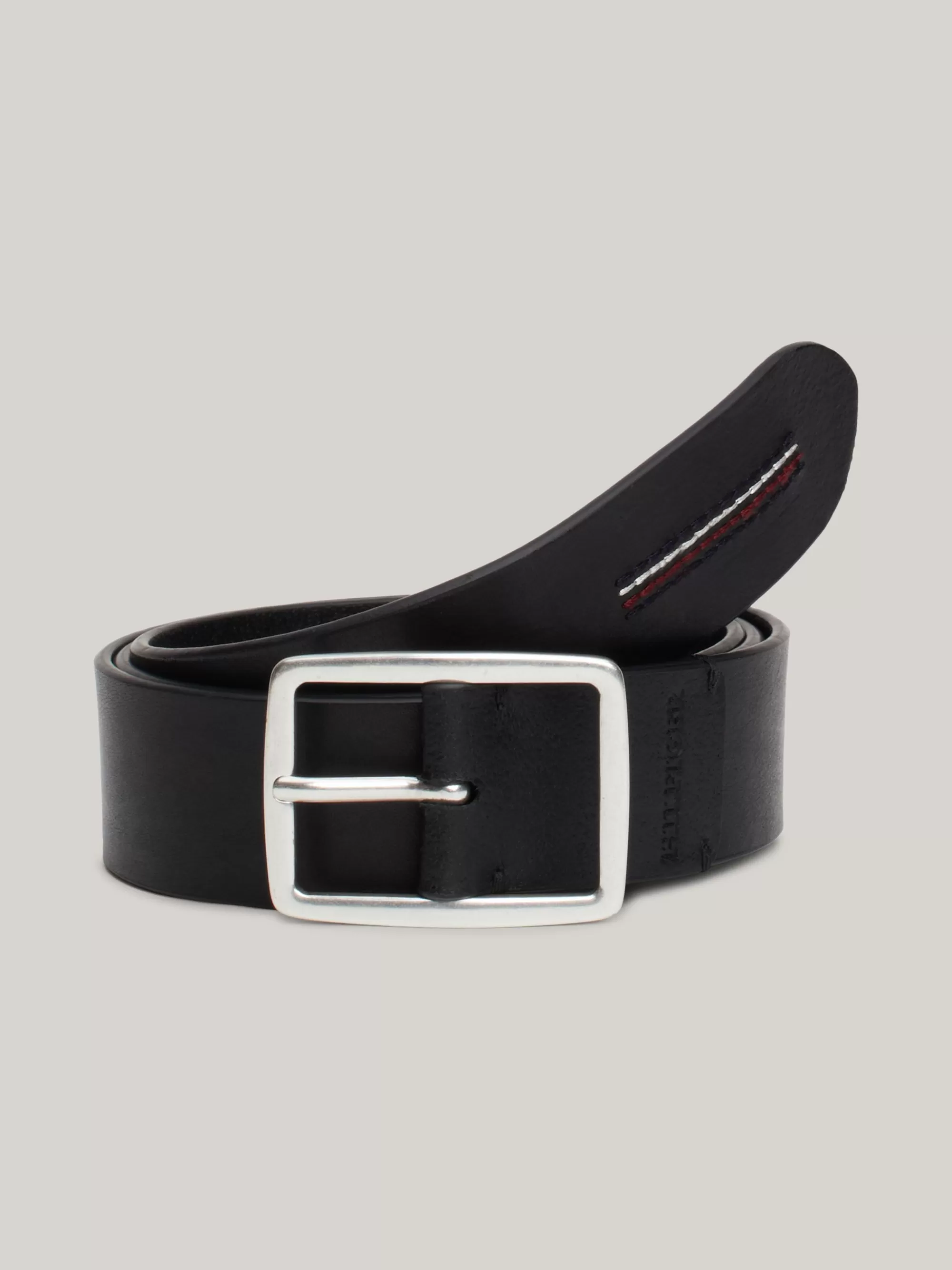 Riemen*Tommy Hilfiger Hilfiger Monotype Leren Riem BLACK