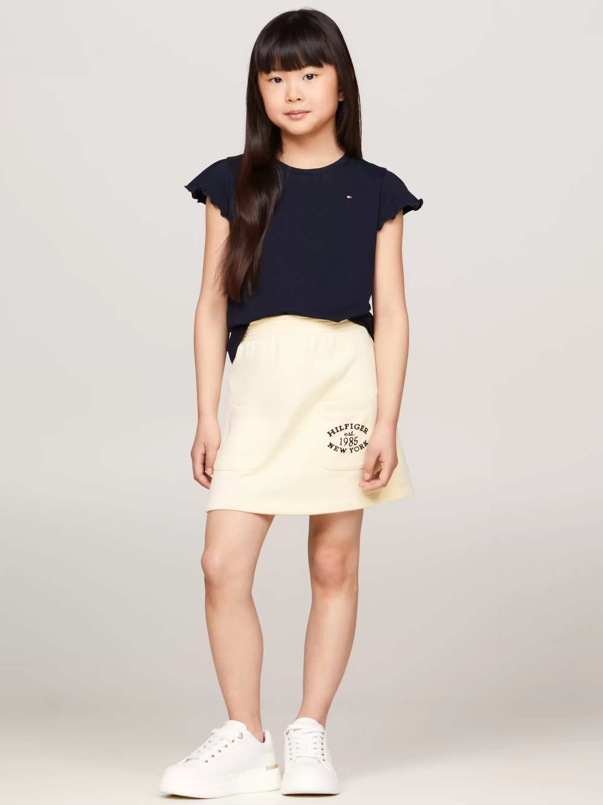 Broeken & Rokken*Tommy Hilfiger Hilfiger Monotype Mini-sweatrok LEMON ZEST