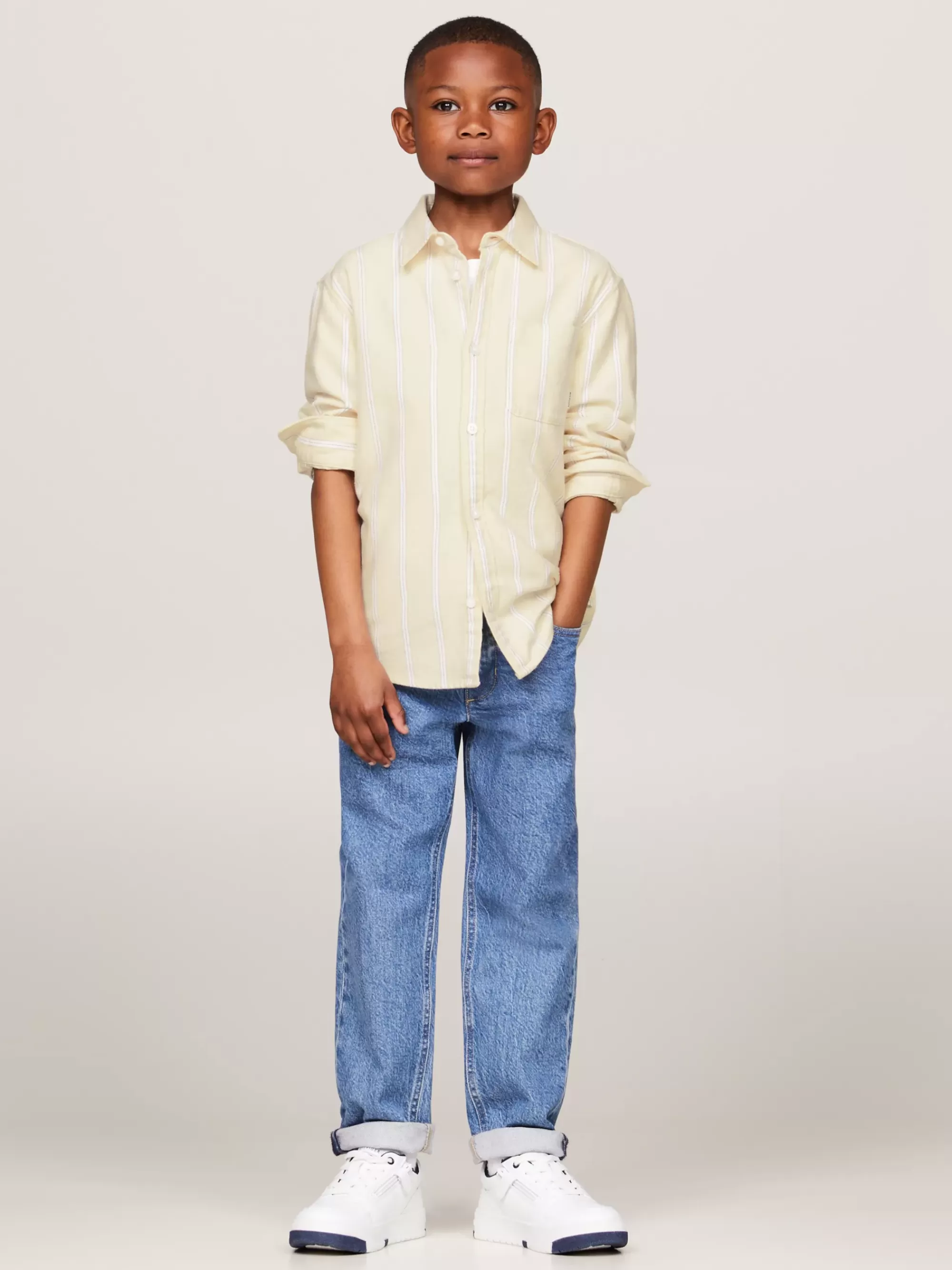 Overhemden*Tommy Hilfiger Hilfiger Monotype Regular Fit Overhemd LEMON ZEST