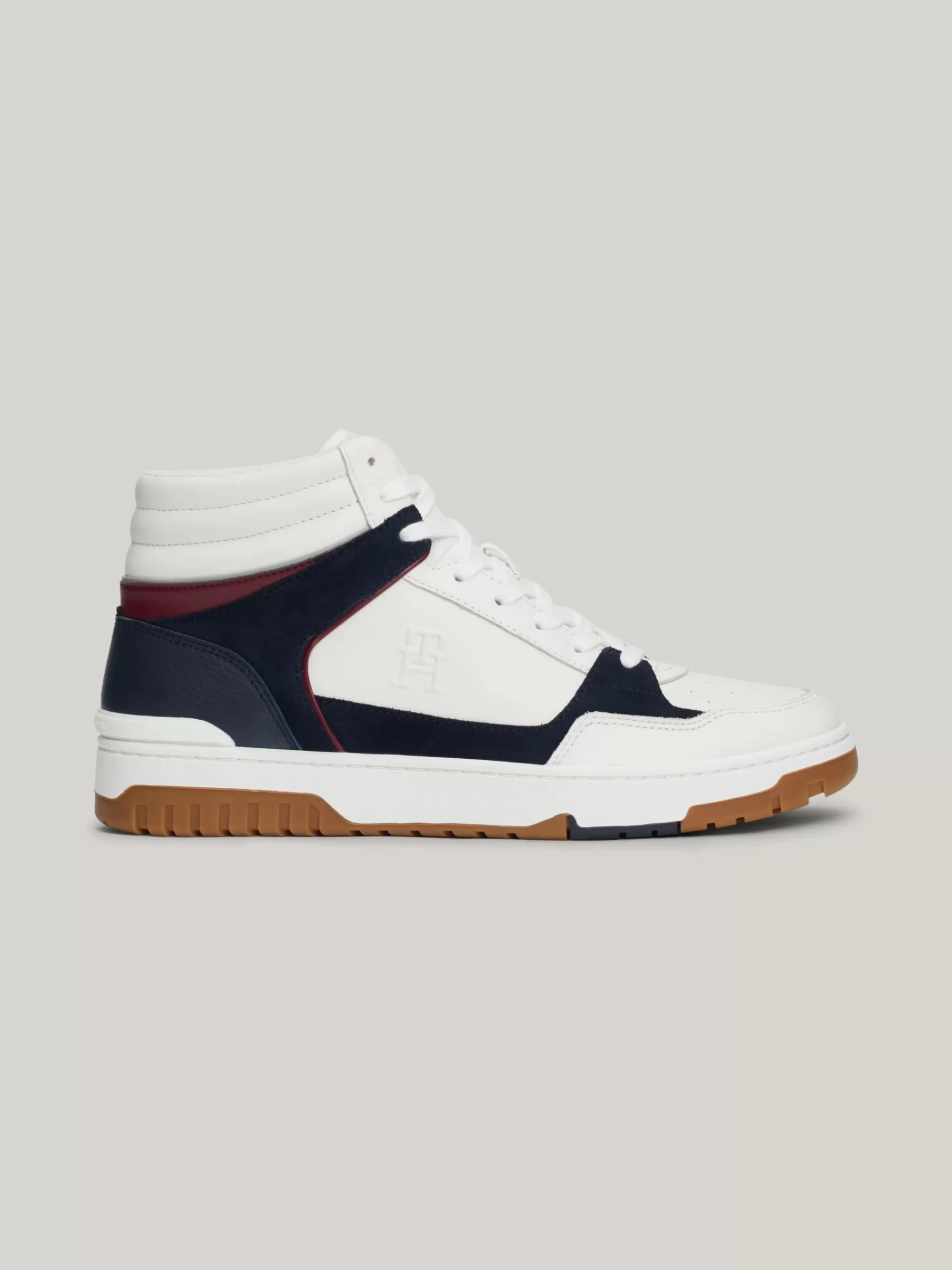 Sneakers*Tommy Hilfiger Hoge Leren Basketbalsneaker ECRU