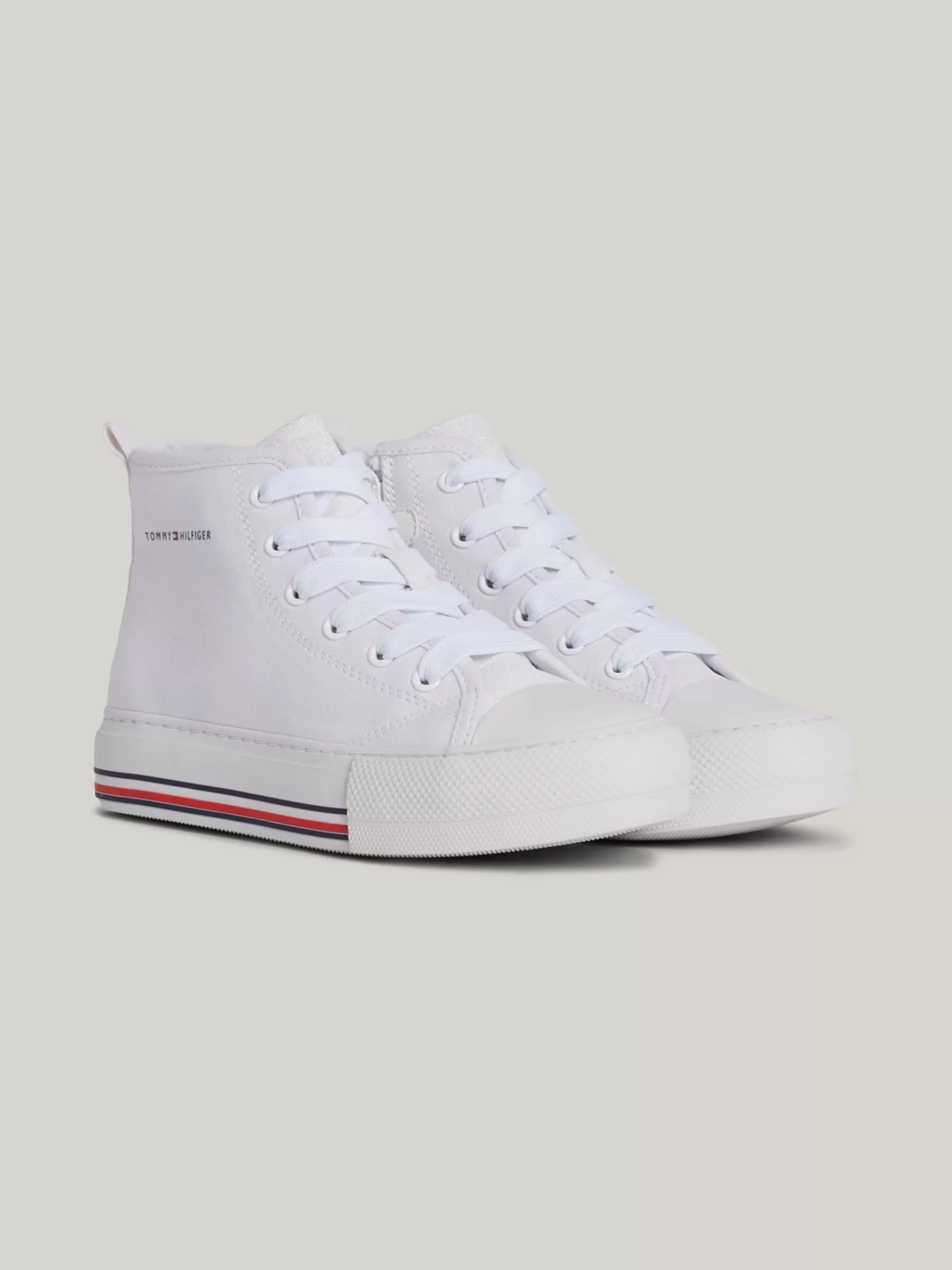 Schoenen & Accessoires*Tommy Hilfiger Hoge Sneaker Met Logo WHITE