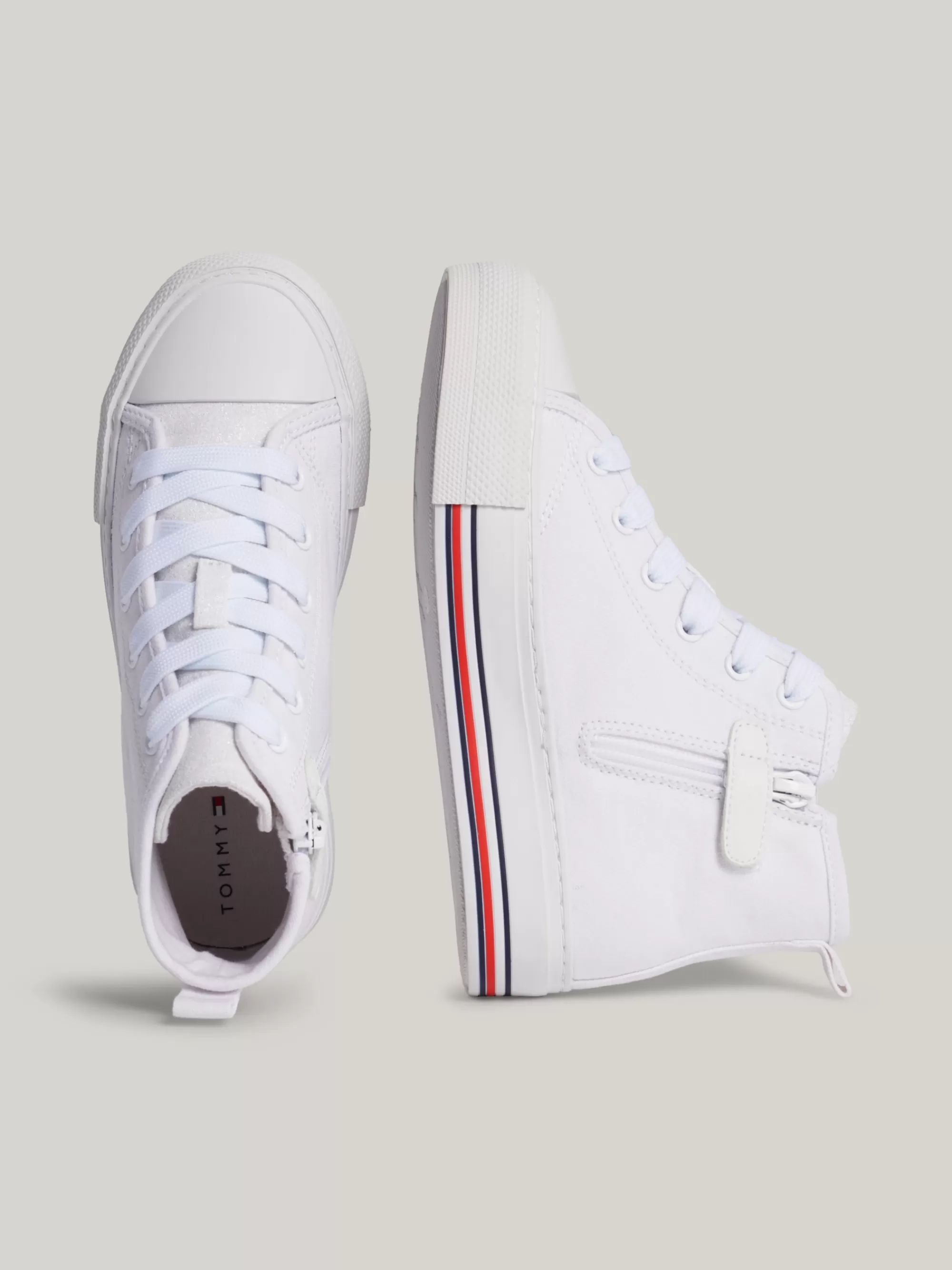Schoenen & Accessoires*Tommy Hilfiger Hoge Sneaker Met Logo WHITE