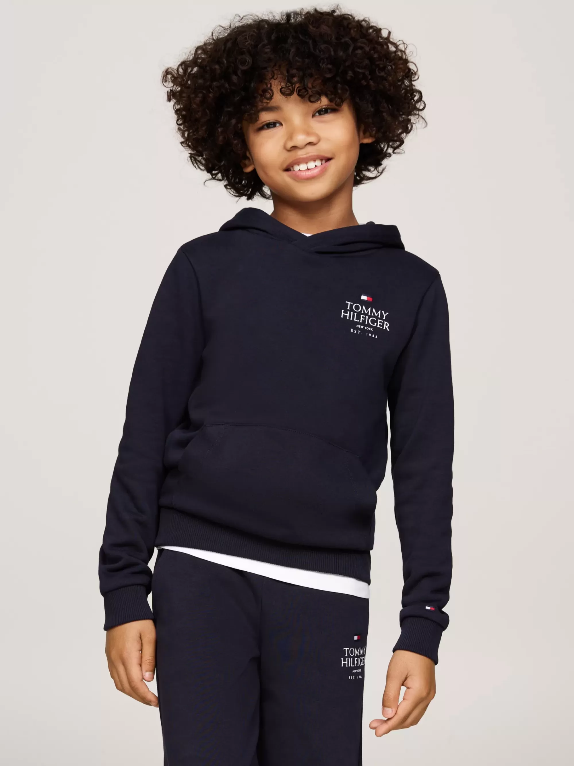 Sweatshirts & Hoodies*Tommy Hilfiger Hoodie Met Buidelzak En Hilfiger-logo DESERT SKY