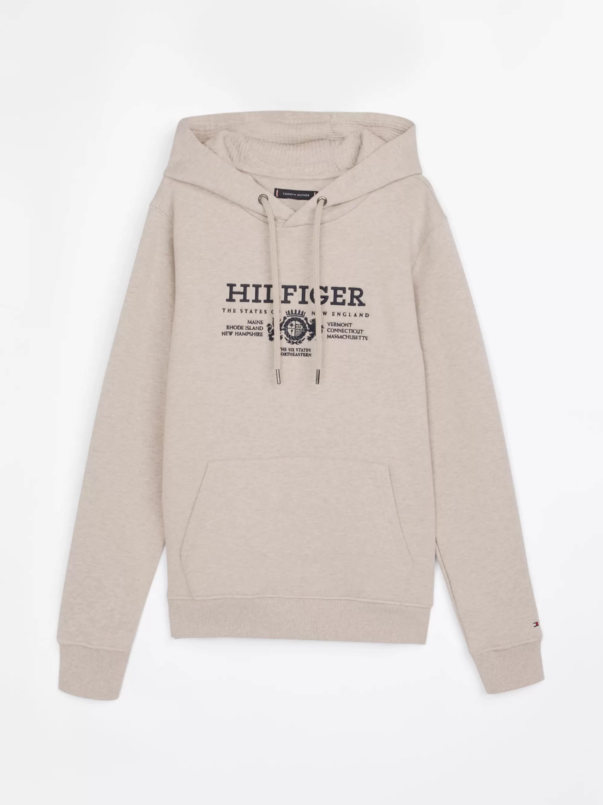 Sweatshirts & Hoodies*Tommy Hilfiger Hoodie Met Geborduurd Embleem HEATHERED PEBBLE