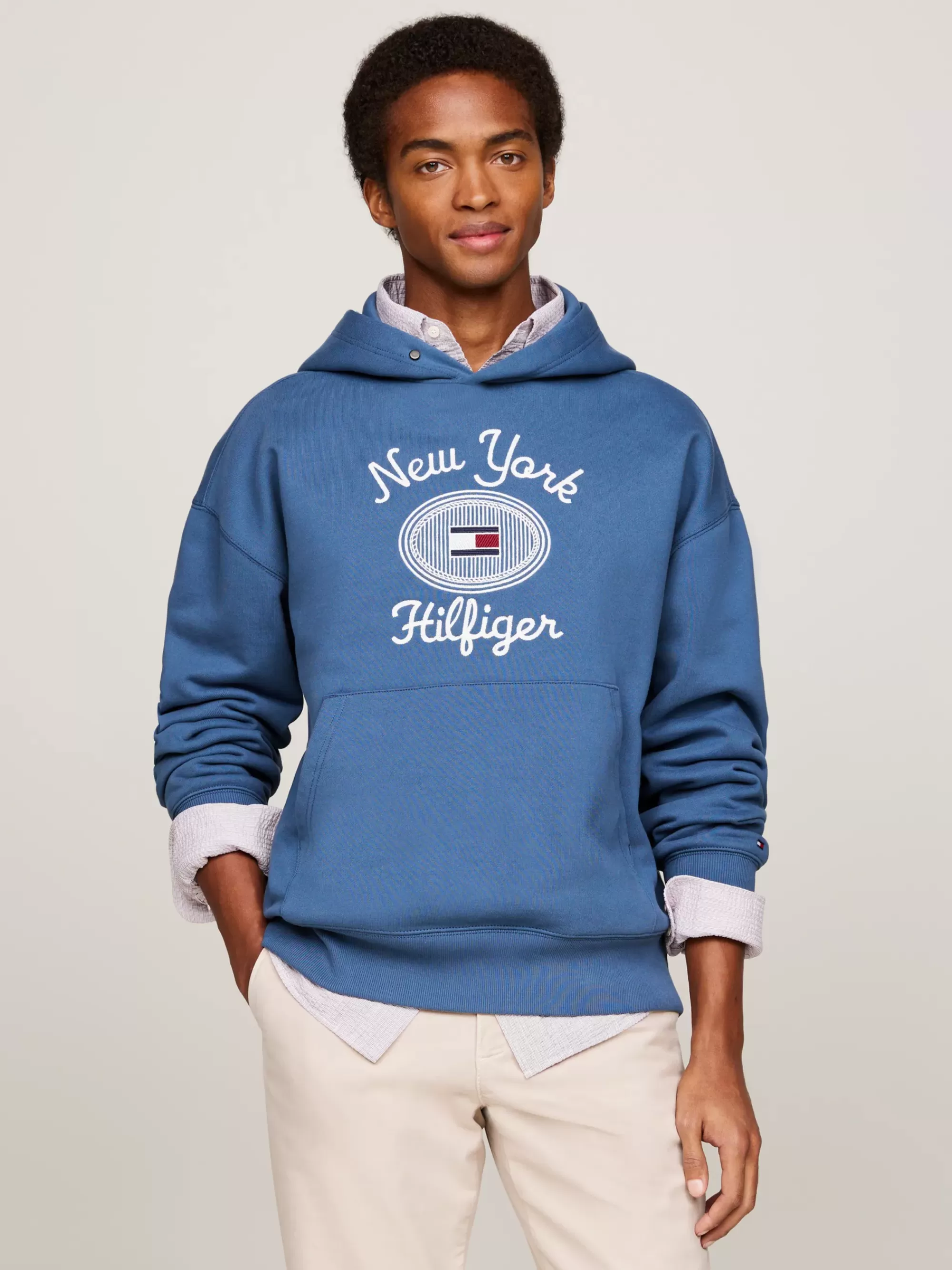 Sweatshirts & Hoodies*Tommy Hilfiger Hoodie Met Geborduurd Logo AEGEAN SEA